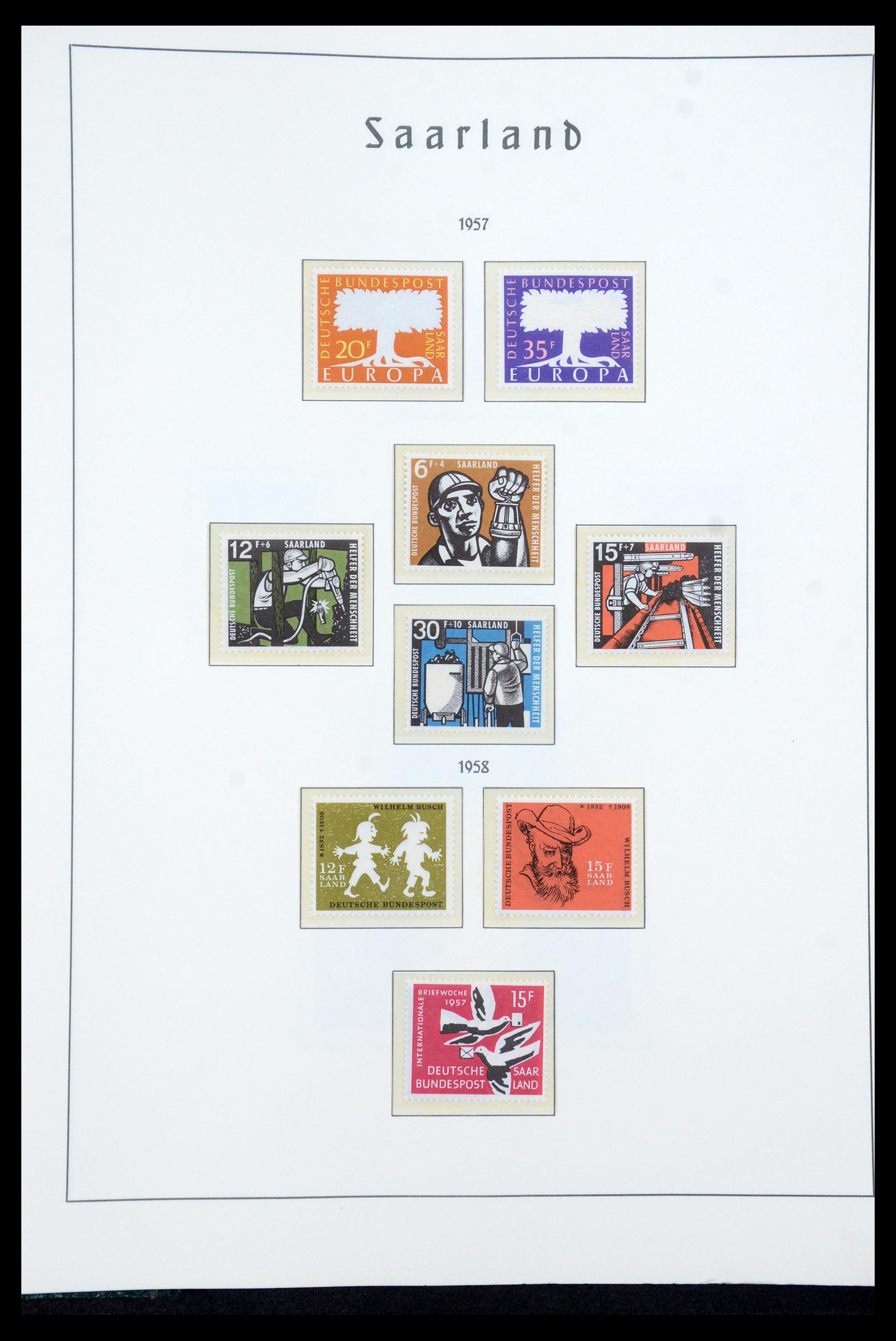 35590 038 - Postzegelverzameling 35590 Saar 1920-1959.