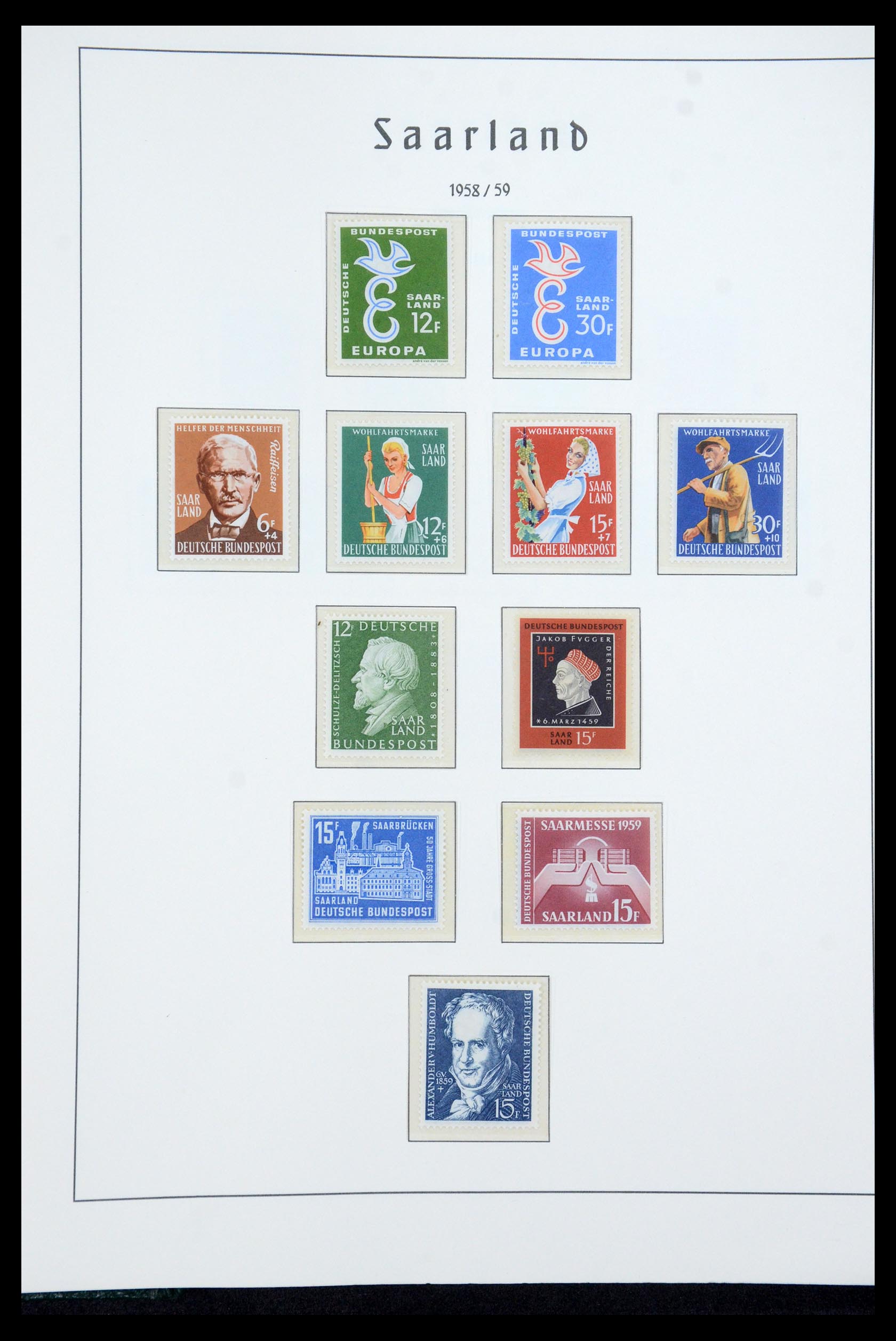 35590 039 - Postzegelverzameling 35590 Saar 1920-1959.