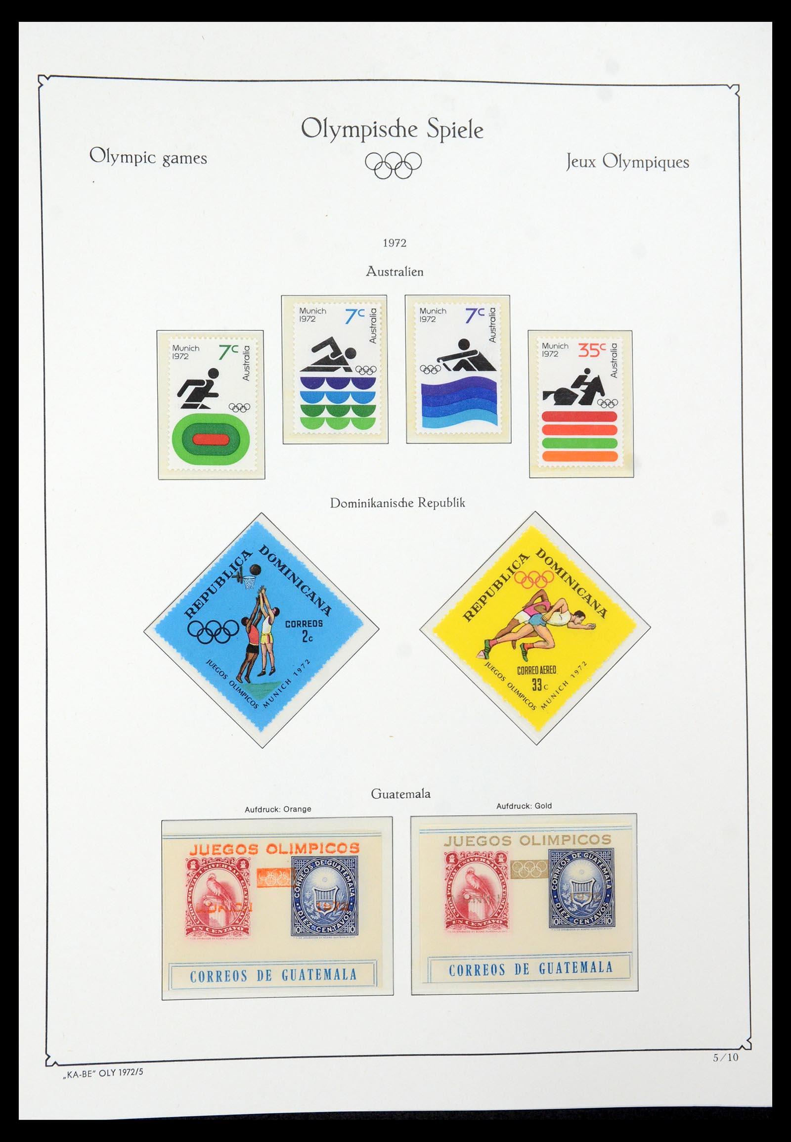 35593 010 - Stamp Collection 35593 Olympics 1972.