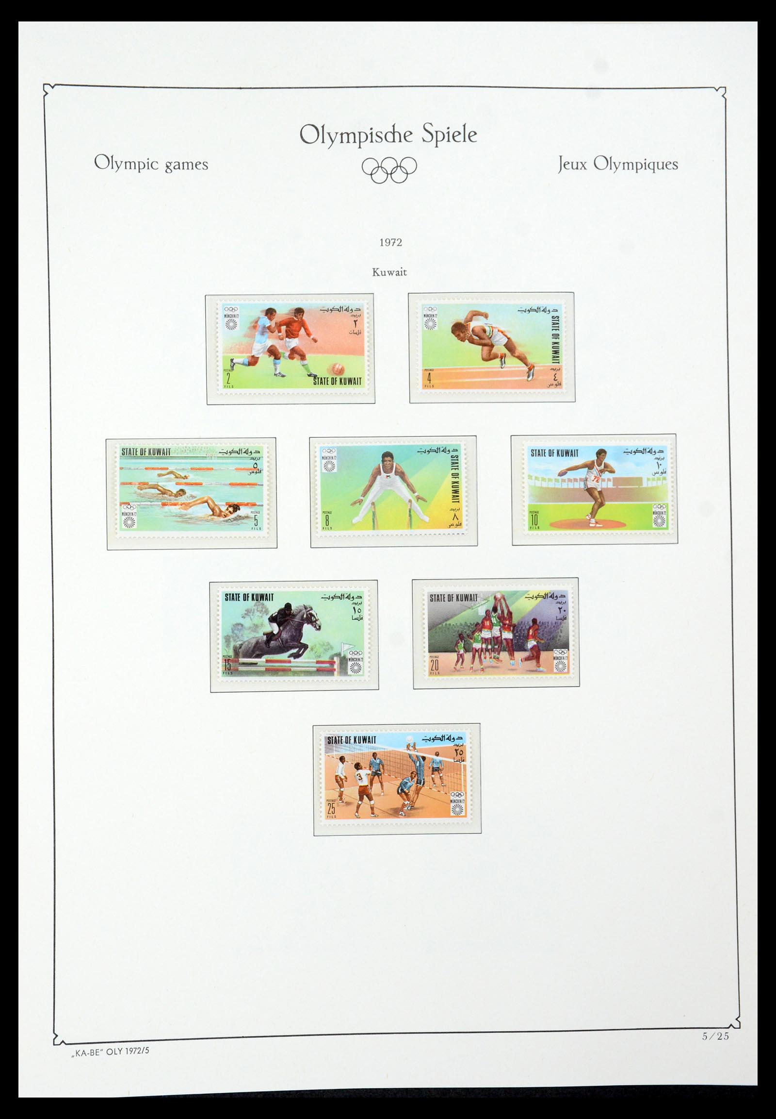 35593 024 - Postzegelverzameling 35593 Olympische Spelen 1972.