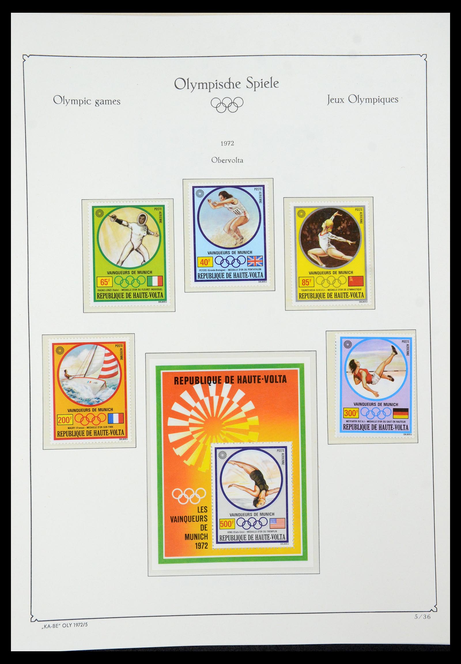 35593 034 - Postzegelverzameling 35593 Olympische Spelen 1972.