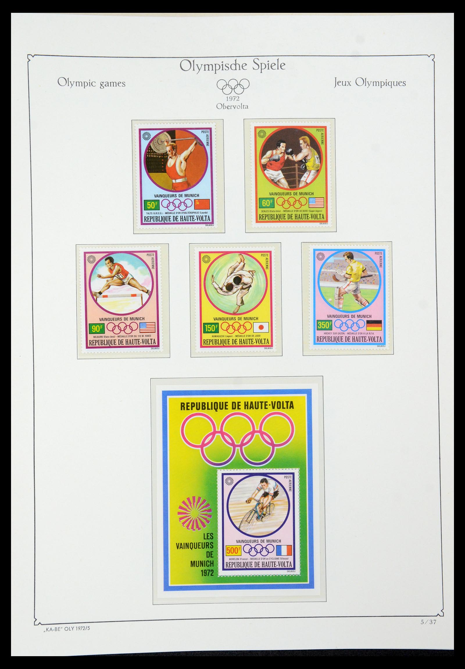 35593 035 - Postzegelverzameling 35593 Olympische Spelen 1972.