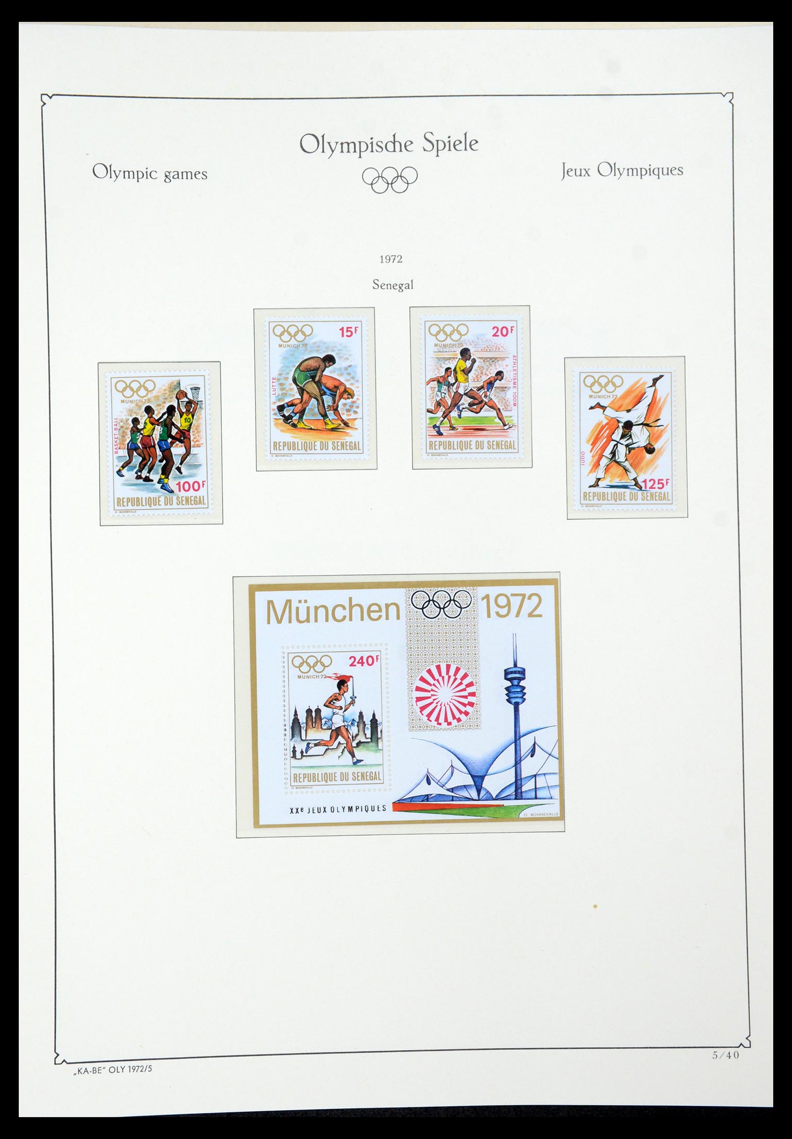 35593 038 - Postzegelverzameling 35593 Olympische Spelen 1972.