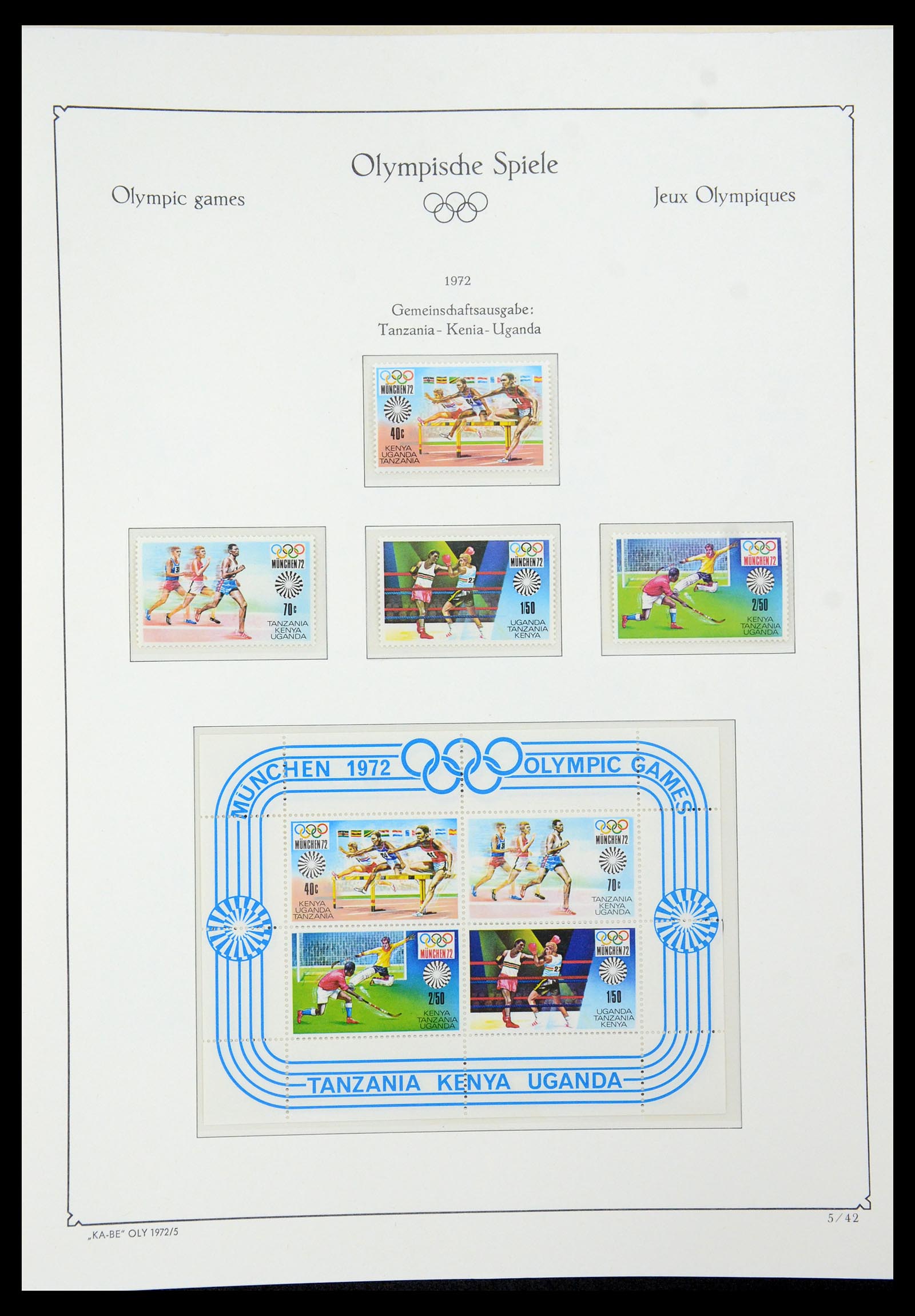 35593 040 - Postzegelverzameling 35593 Olympische Spelen 1972.