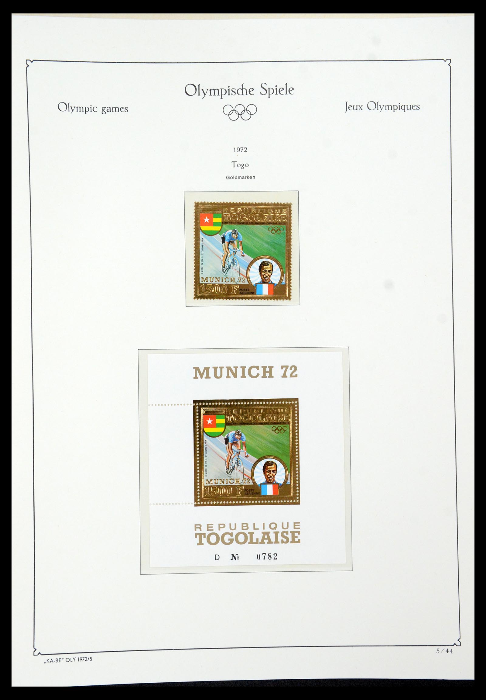 35593 042 - Postzegelverzameling 35593 Olympische Spelen 1972.