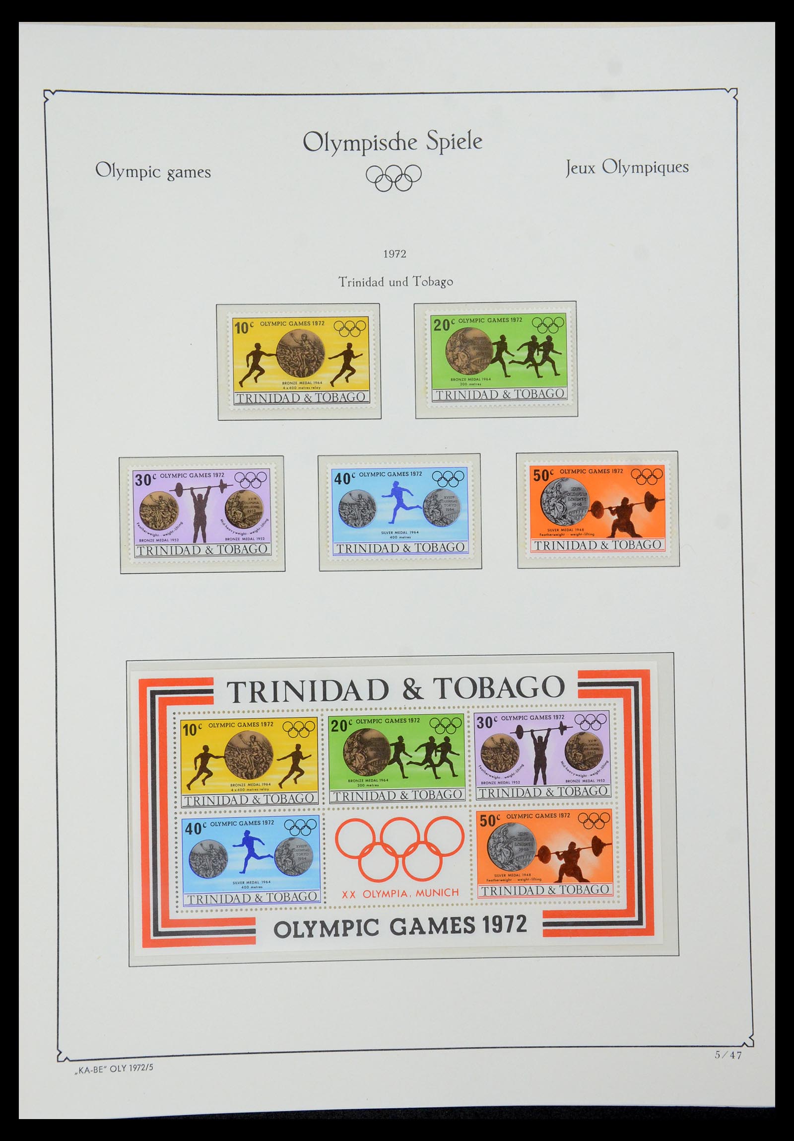 35593 045 - Postzegelverzameling 35593 Olympische Spelen 1972.