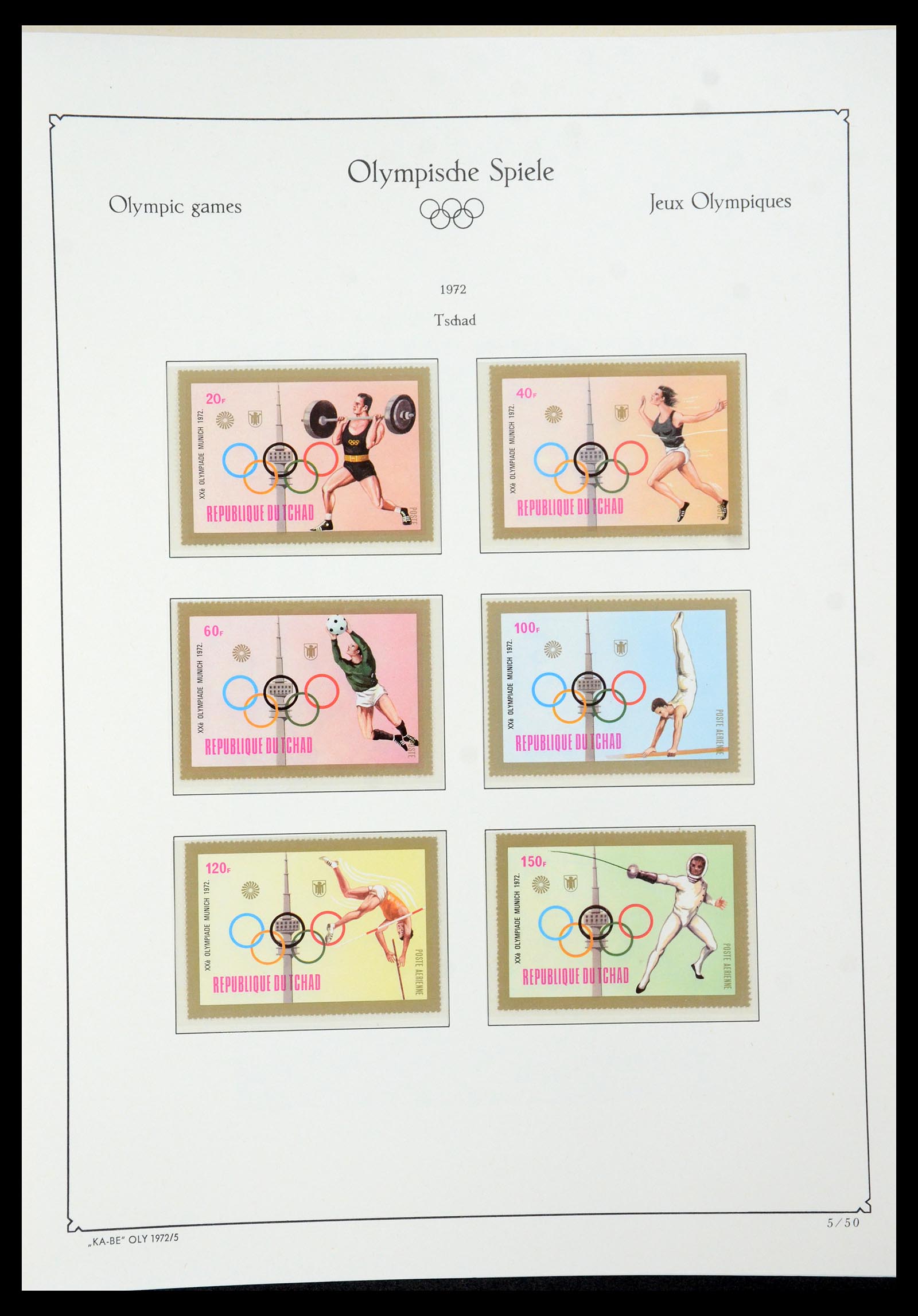 35593 048 - Postzegelverzameling 35593 Olympische Spelen 1972.