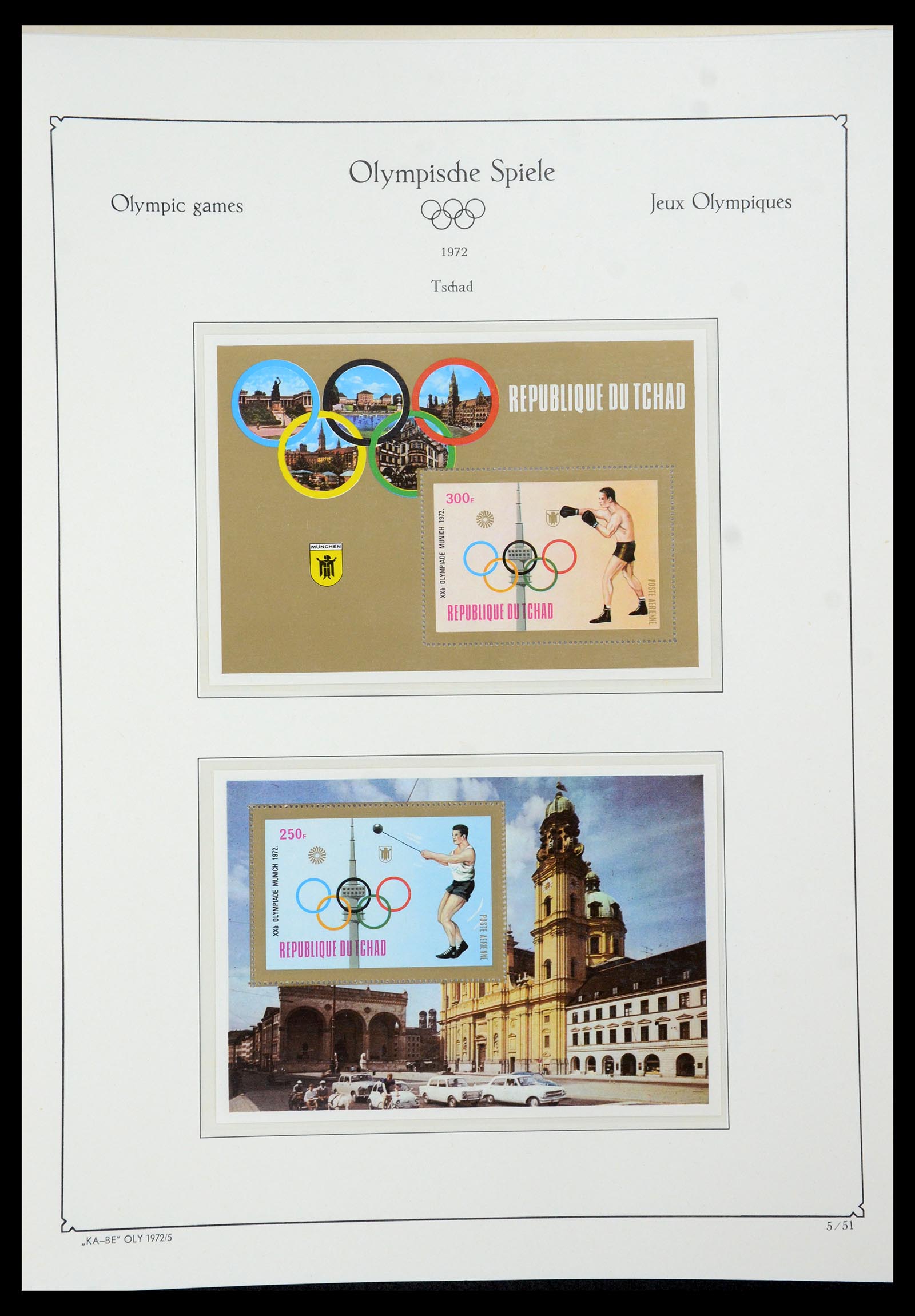 35593 049 - Postzegelverzameling 35593 Olympische Spelen 1972.