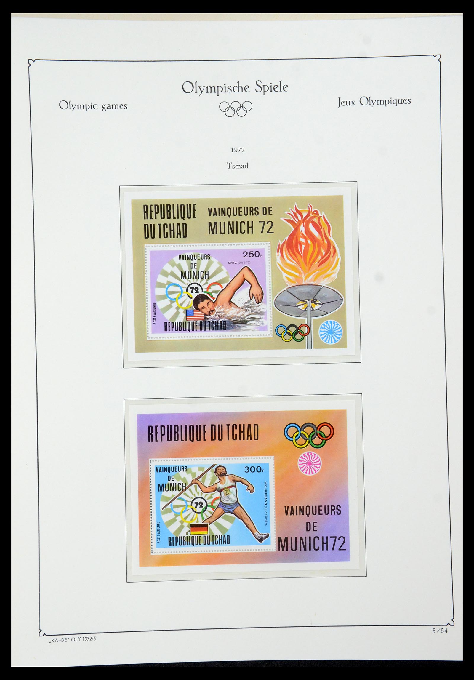 35593 052 - Postzegelverzameling 35593 Olympische Spelen 1972.