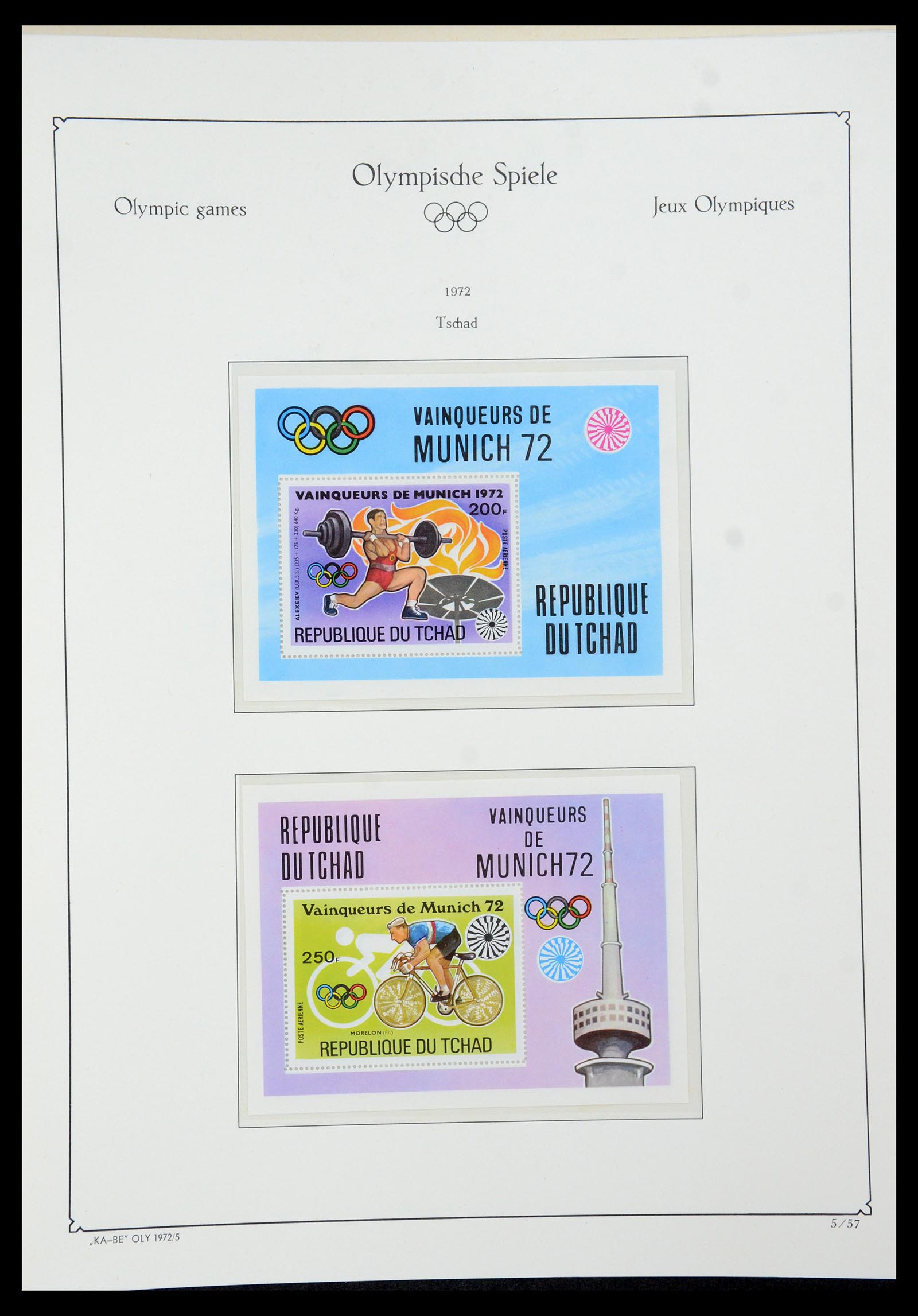 35593 055 - Postzegelverzameling 35593 Olympische Spelen 1972.