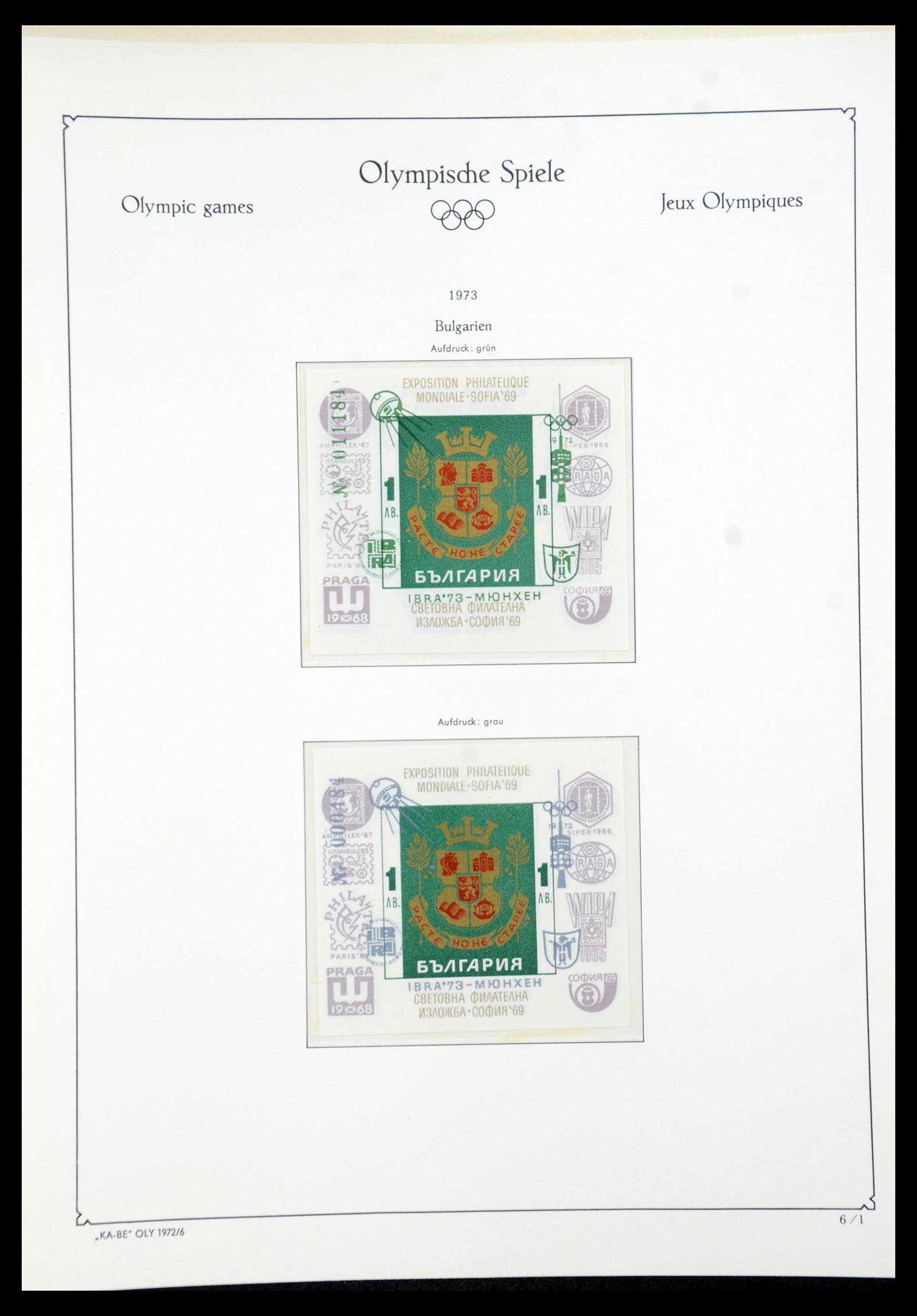 35593 060 - Postzegelverzameling 35593 Olympische Spelen 1972.