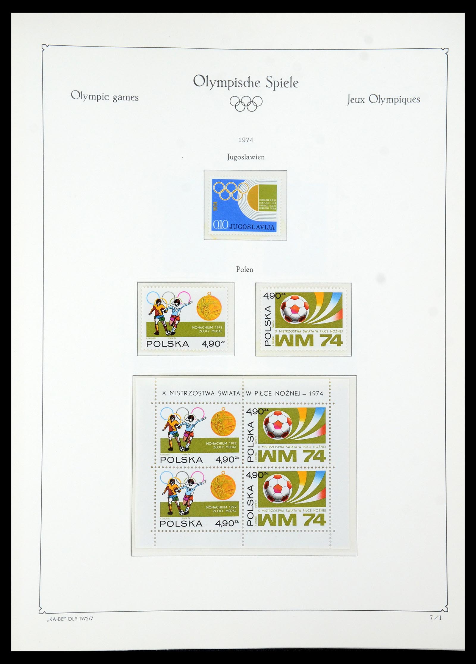 35593 071 - Stamp Collection 35593 Olympics 1972.