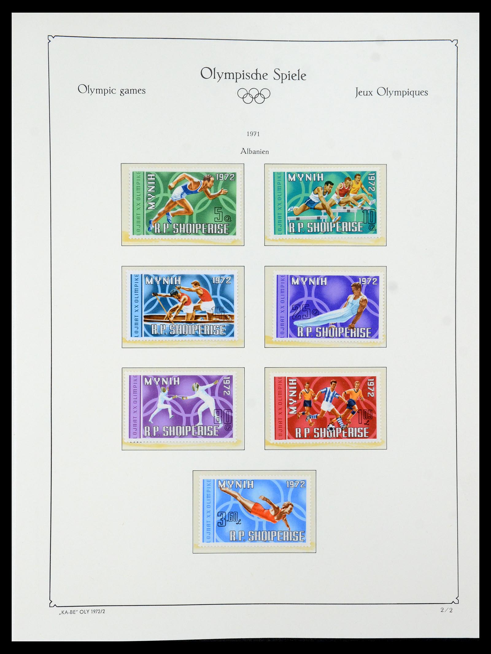 35593 080 - Stamp Collection 35593 Olympics 1972.