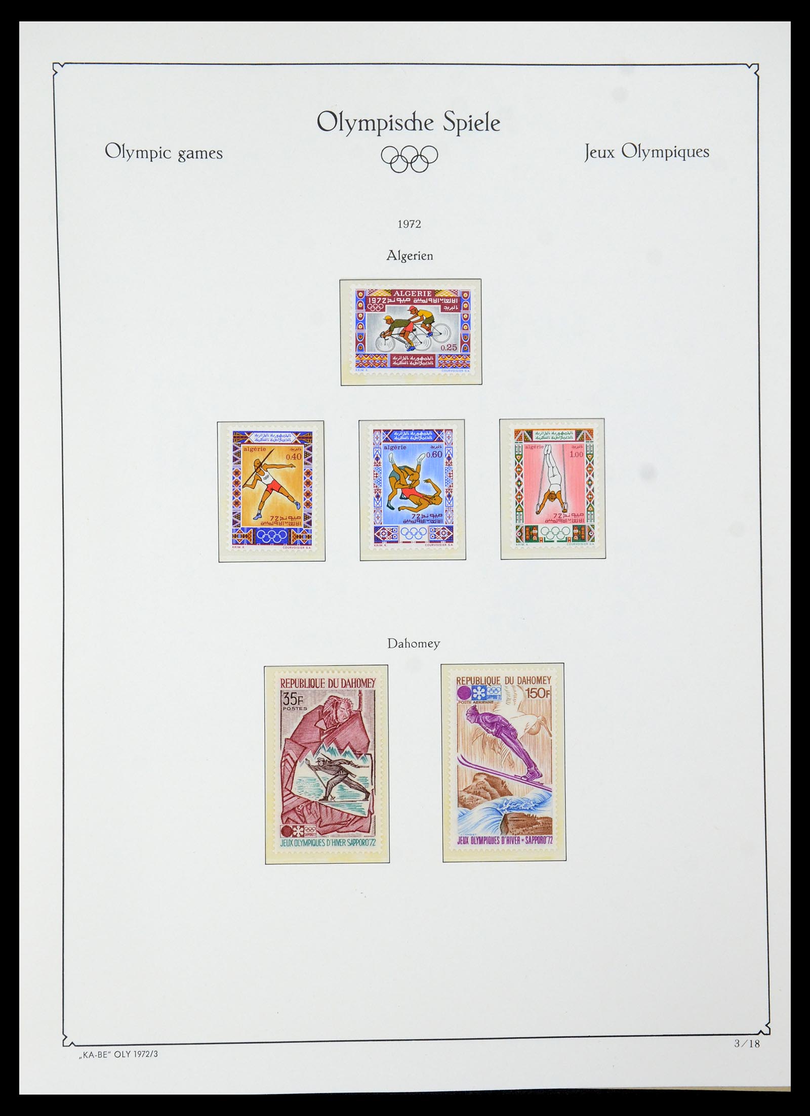 35593 142 - Postzegelverzameling 35593 Olympische Spelen 1972.