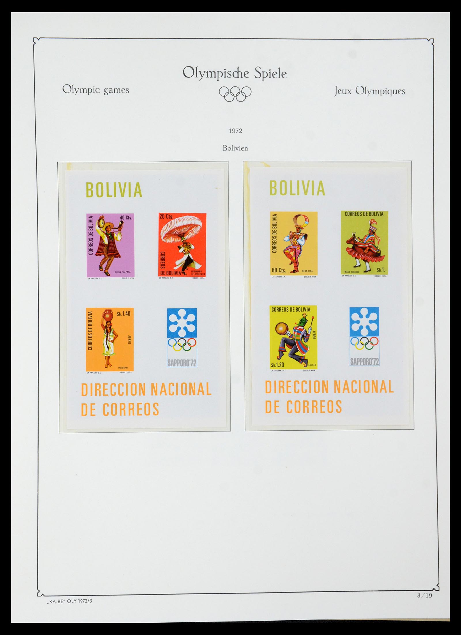 35593 143 - Postzegelverzameling 35593 Olympische Spelen 1972.
