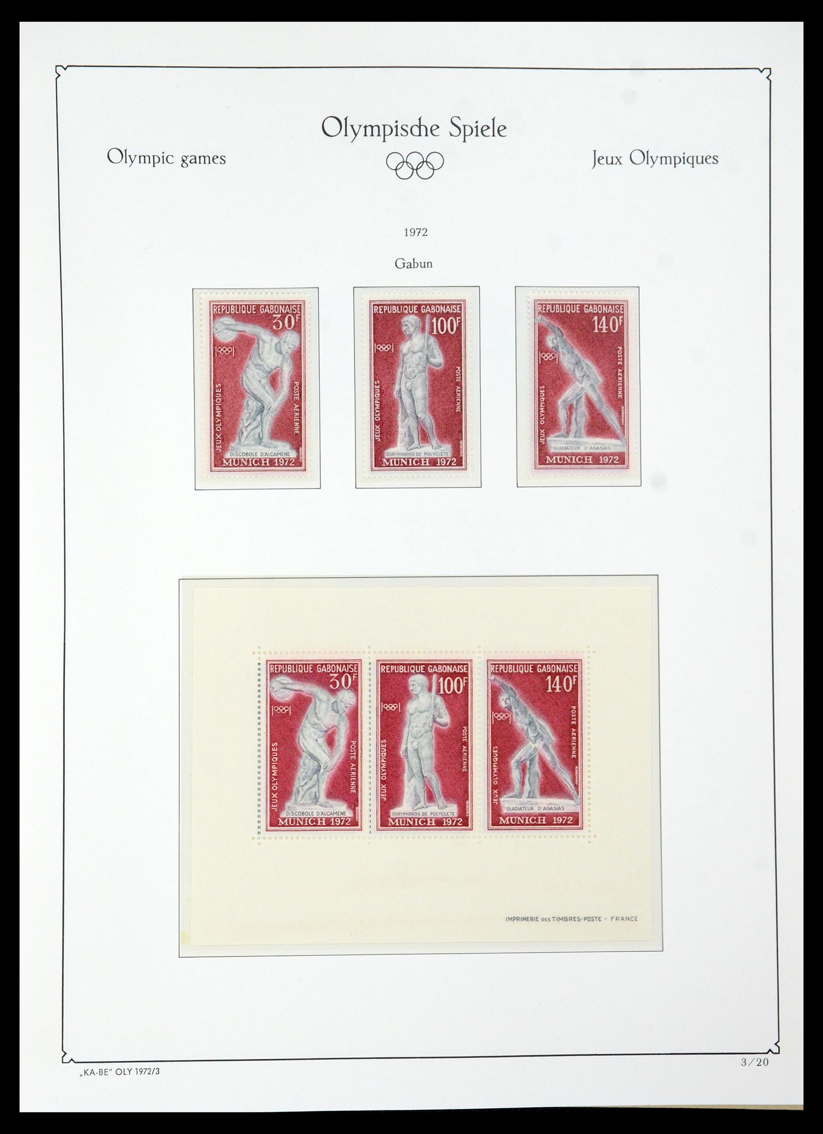 35593 144 - Postzegelverzameling 35593 Olympische Spelen 1972.