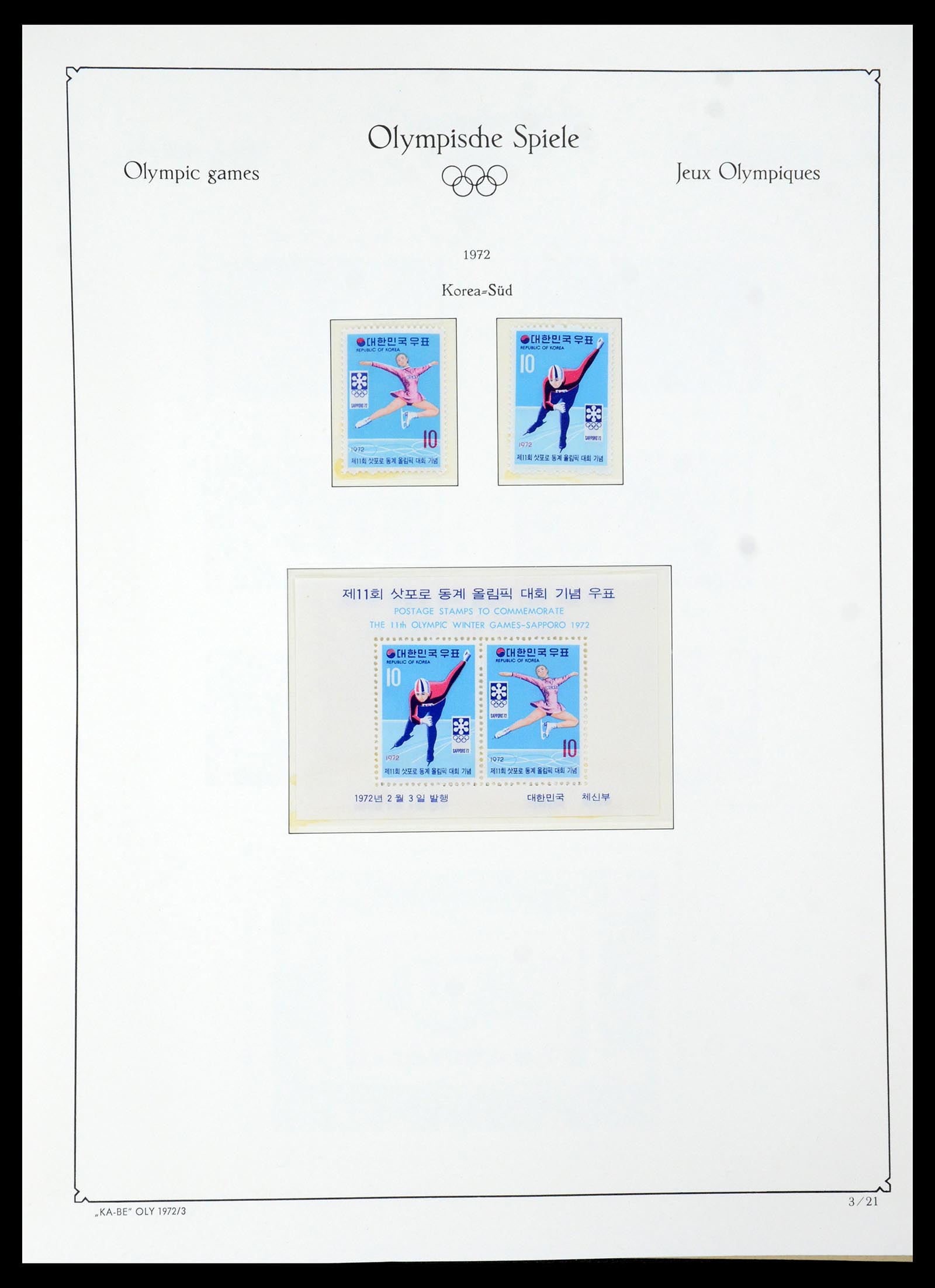 35593 145 - Postzegelverzameling 35593 Olympische Spelen 1972.