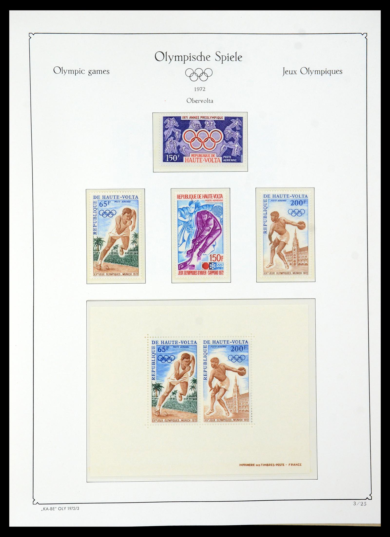 35593 149 - Postzegelverzameling 35593 Olympische Spelen 1972.