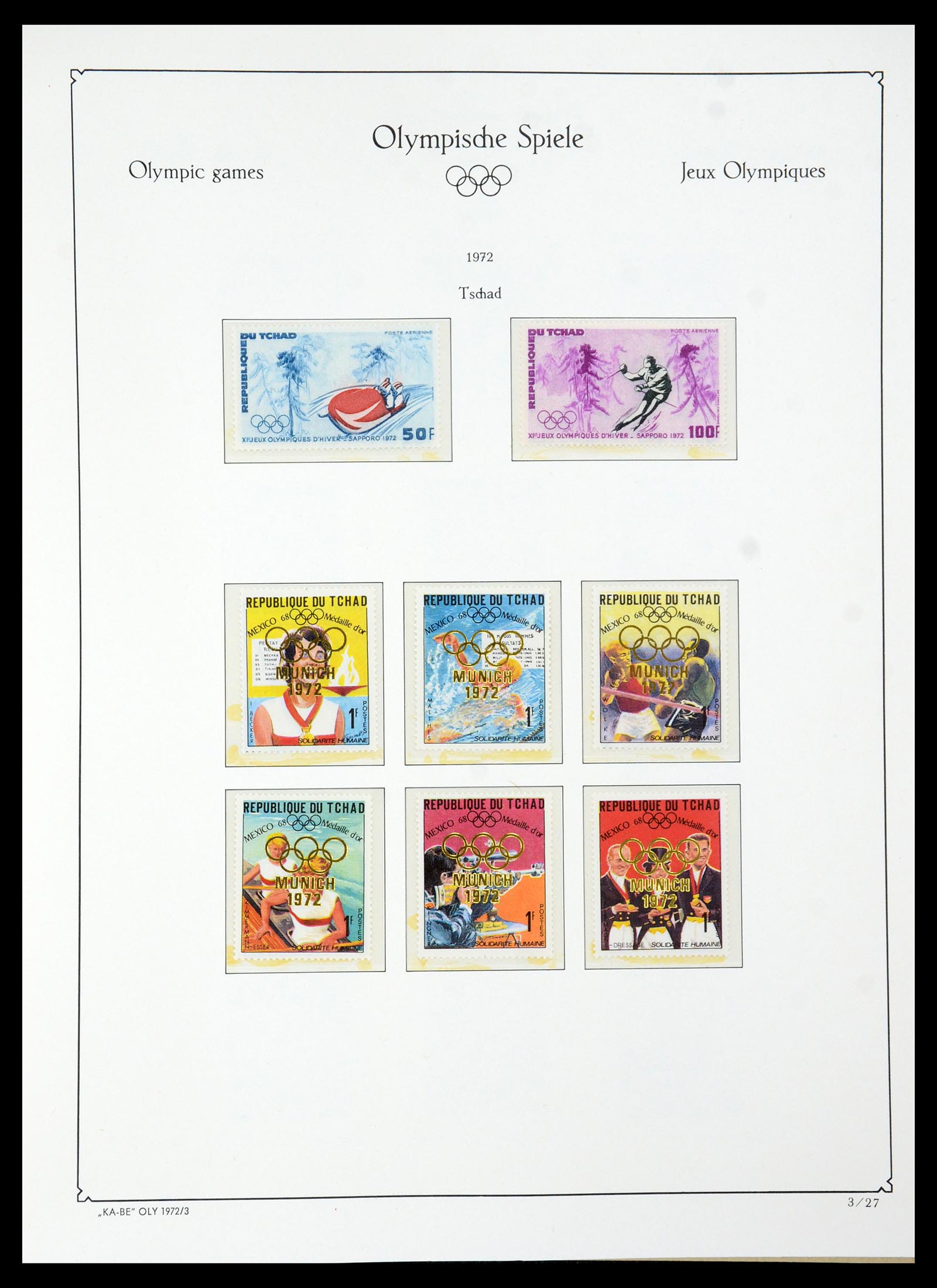 35593 151 - Postzegelverzameling 35593 Olympische Spelen 1972.