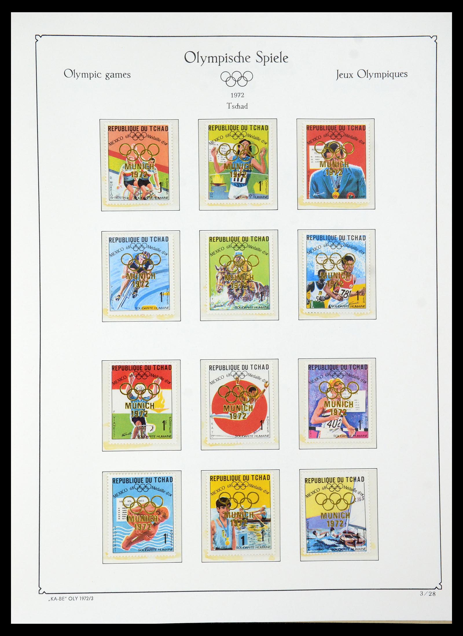 35593 152 - Postzegelverzameling 35593 Olympische Spelen 1972.