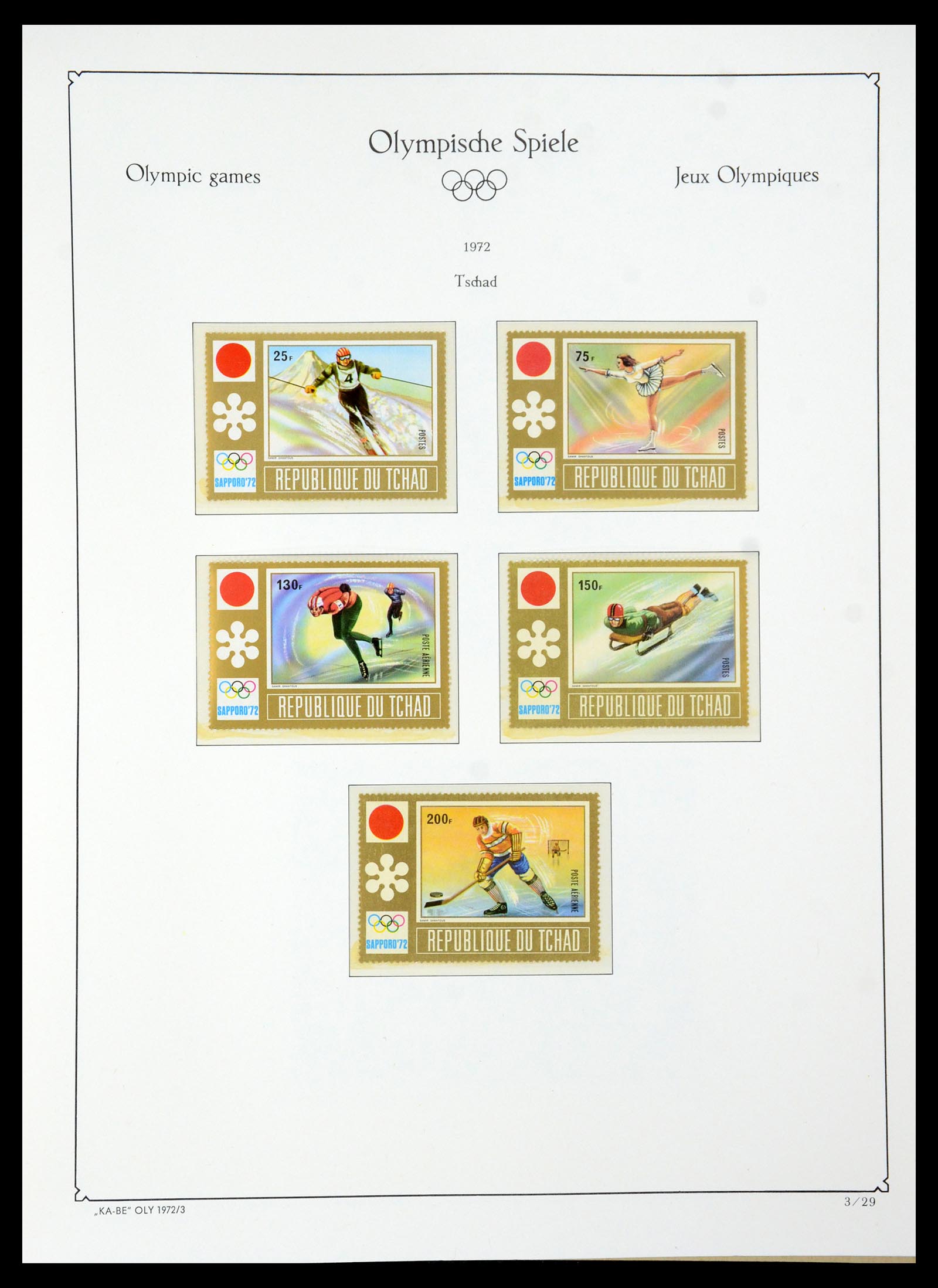 35593 153 - Postzegelverzameling 35593 Olympische Spelen 1972.