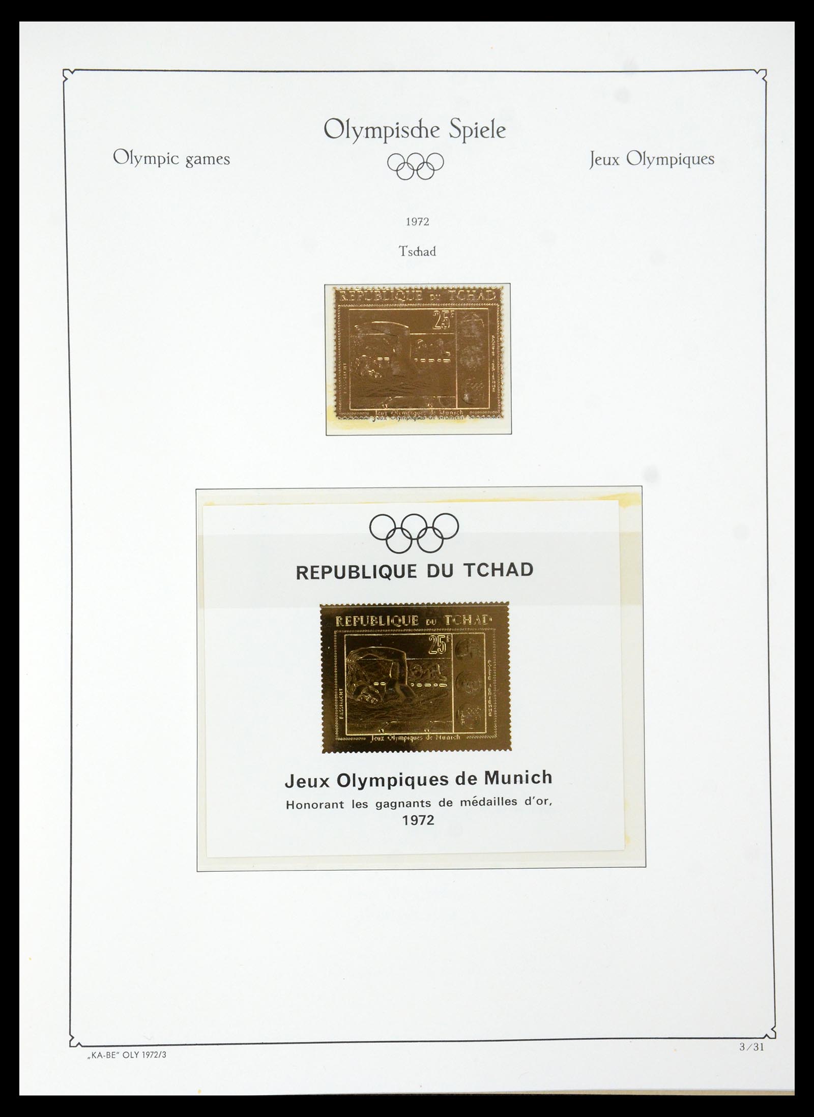 35593 155 - Postzegelverzameling 35593 Olympische Spelen 1972.