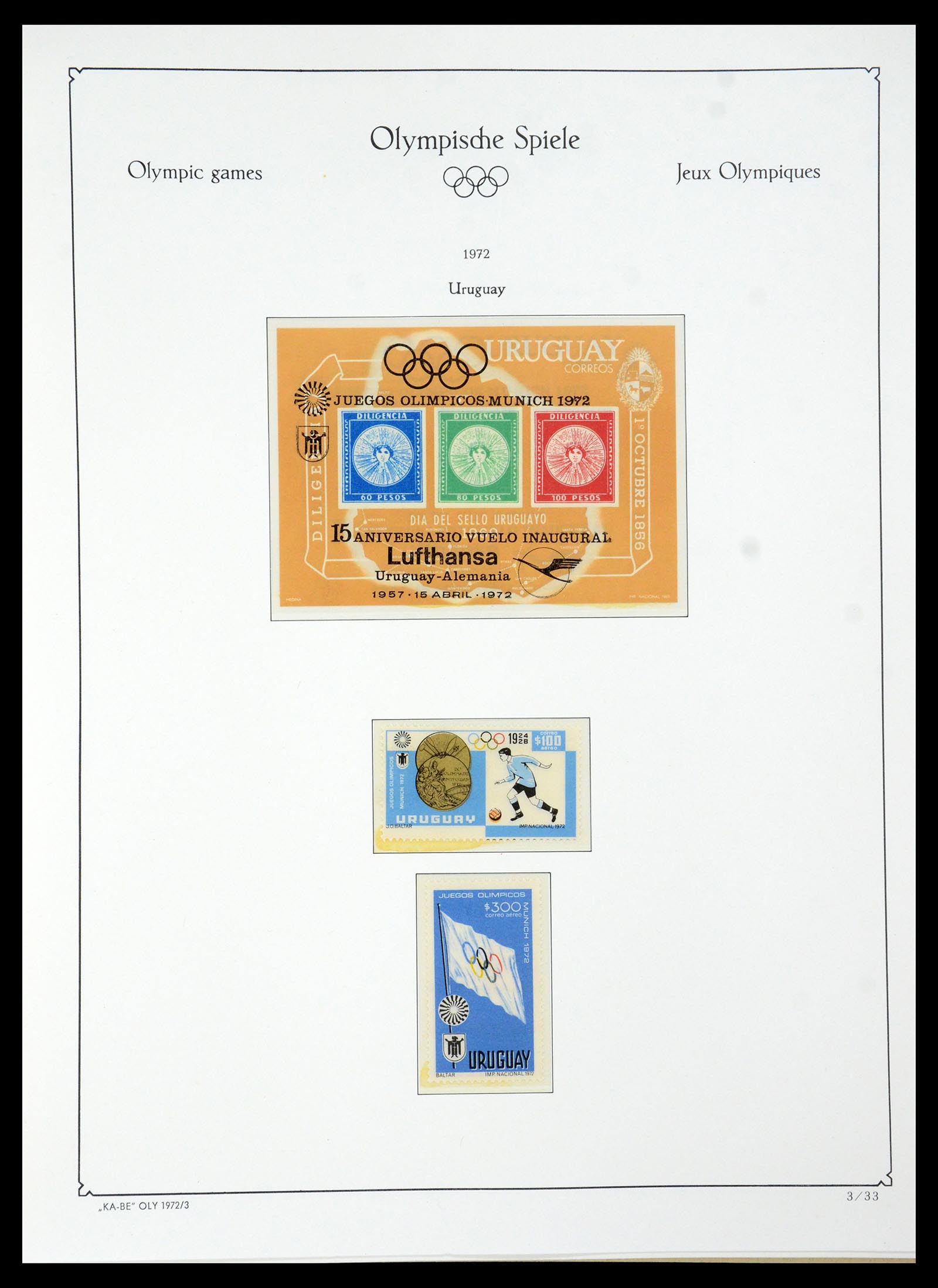35593 157 - Postzegelverzameling 35593 Olympische Spelen 1972.