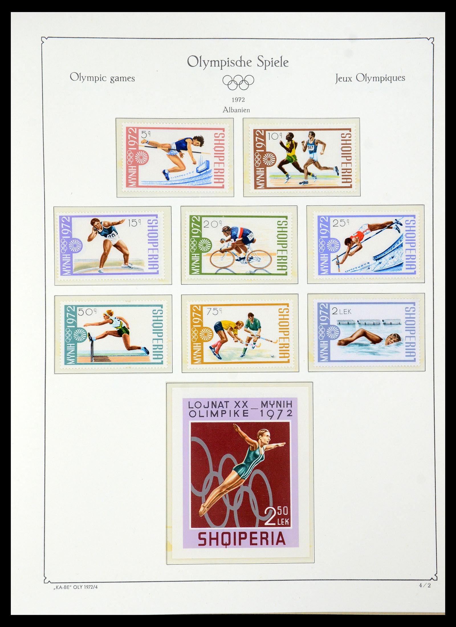 35593 159 - Postzegelverzameling 35593 Olympische Spelen 1972.