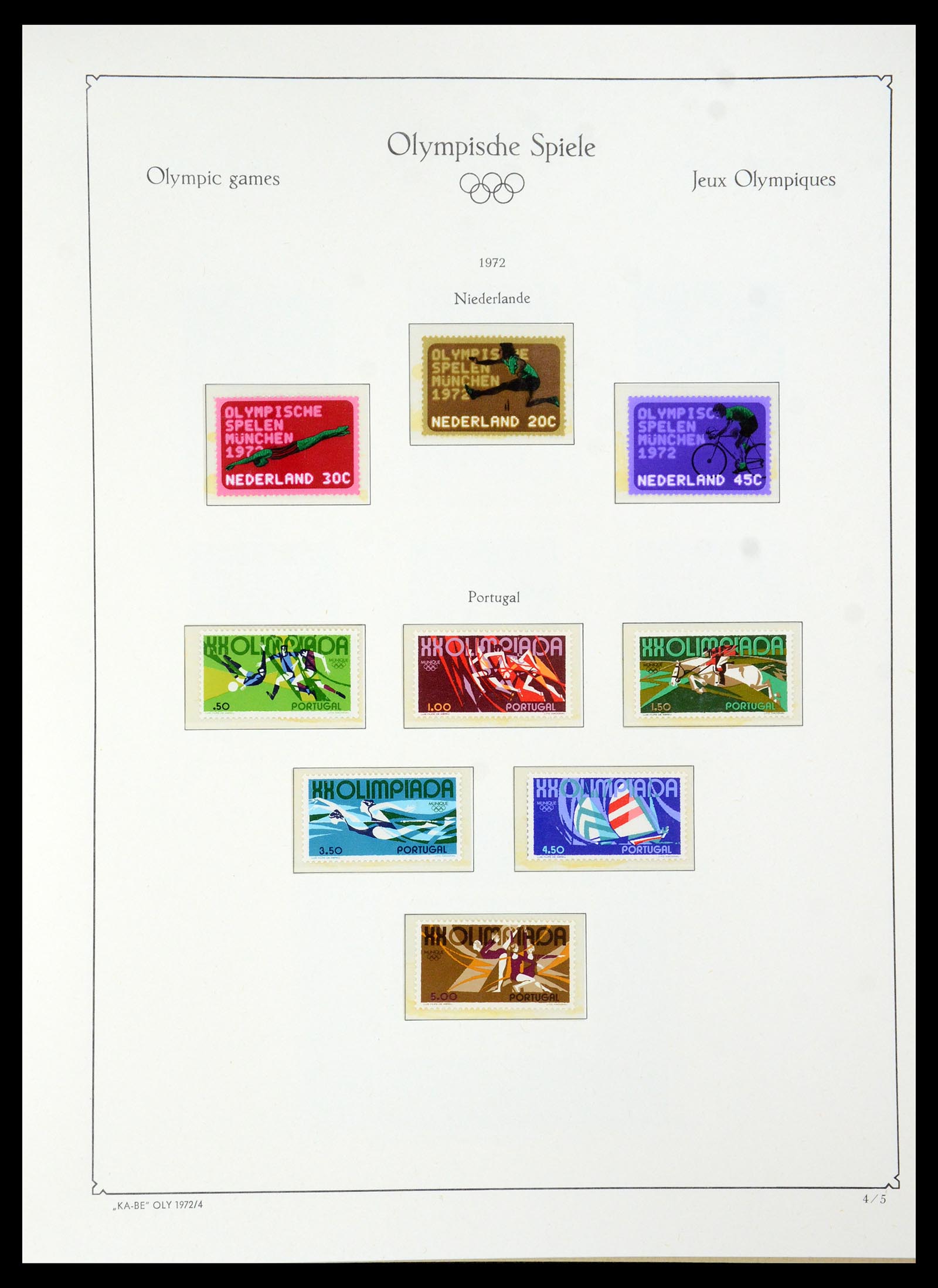 35593 162 - Stamp Collection 35593 Olympics 1972.