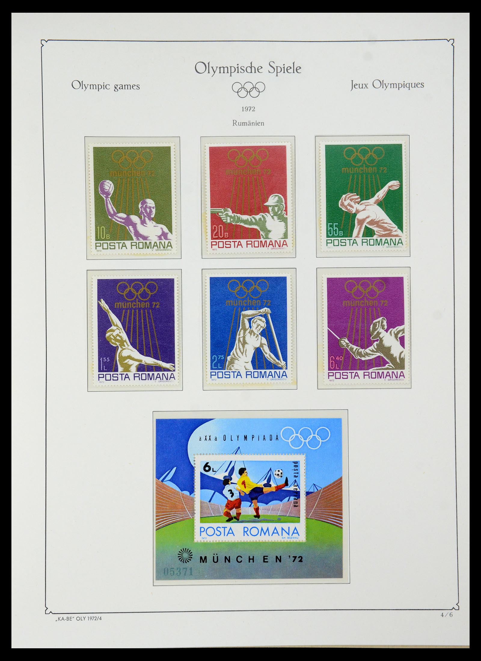 35593 163 - Stamp Collection 35593 Olympics 1972.