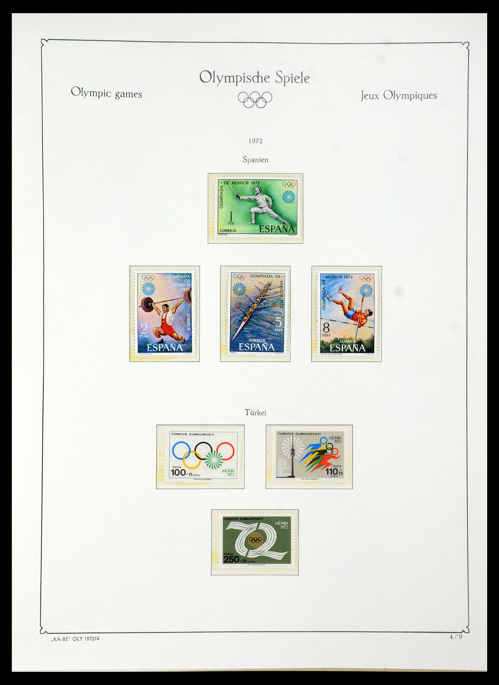 35593 166 - Stamp Collection 35593 Olympics 1972.