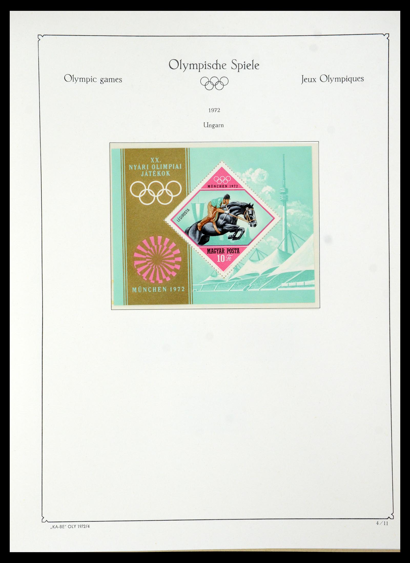 35593 168 - Stamp Collection 35593 Olympics 1972.