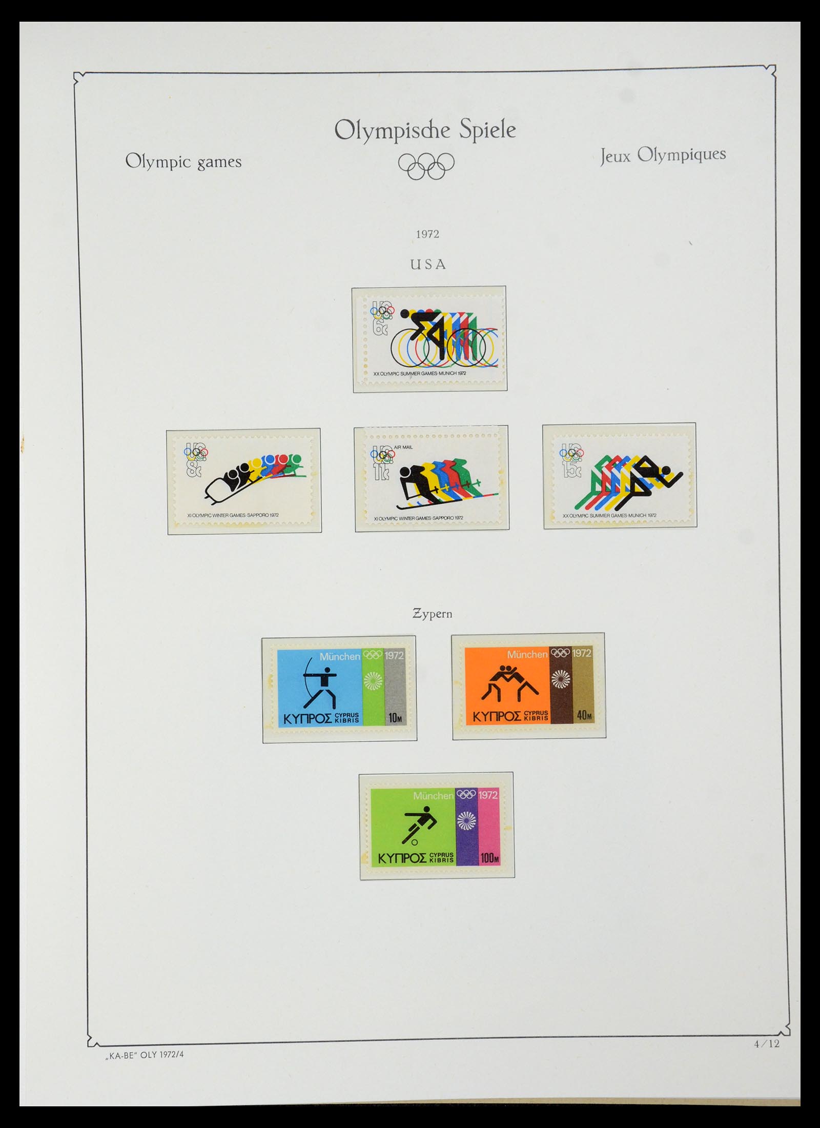 35593 169 - Stamp Collection 35593 Olympics 1972.