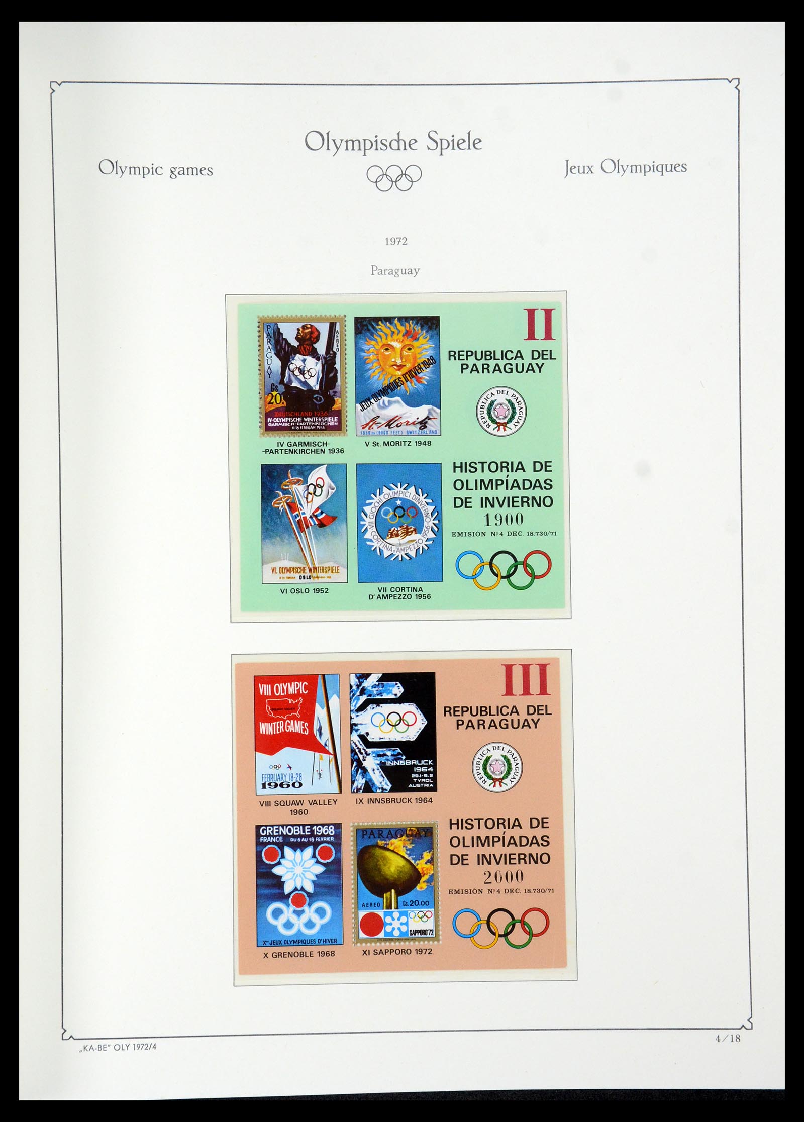 35593 175 - Stamp Collection 35593 Olympics 1972.