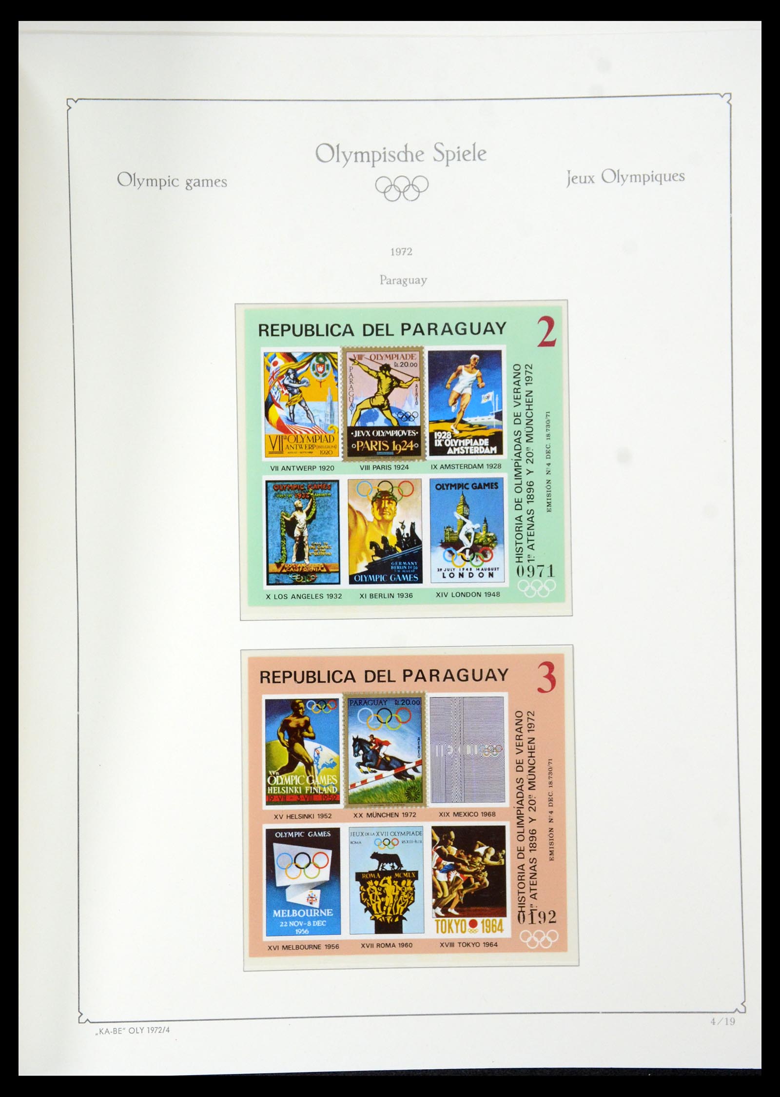 35593 176 - Stamp Collection 35593 Olympics 1972.