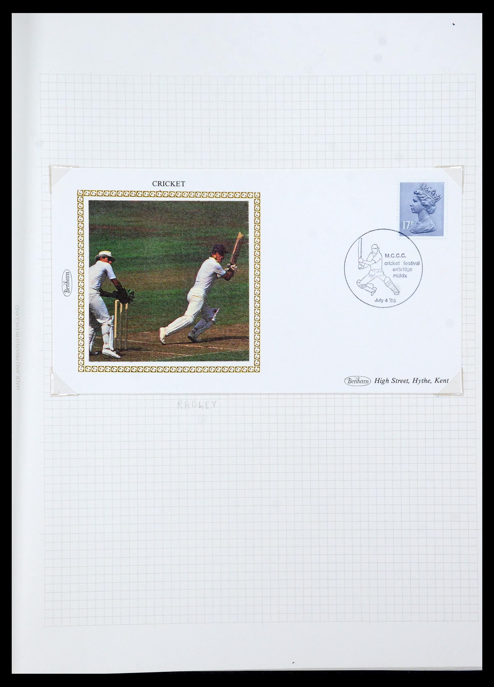 35594 004 - Postzegelverzameling 35594 Motief Cricket 1962-1996.