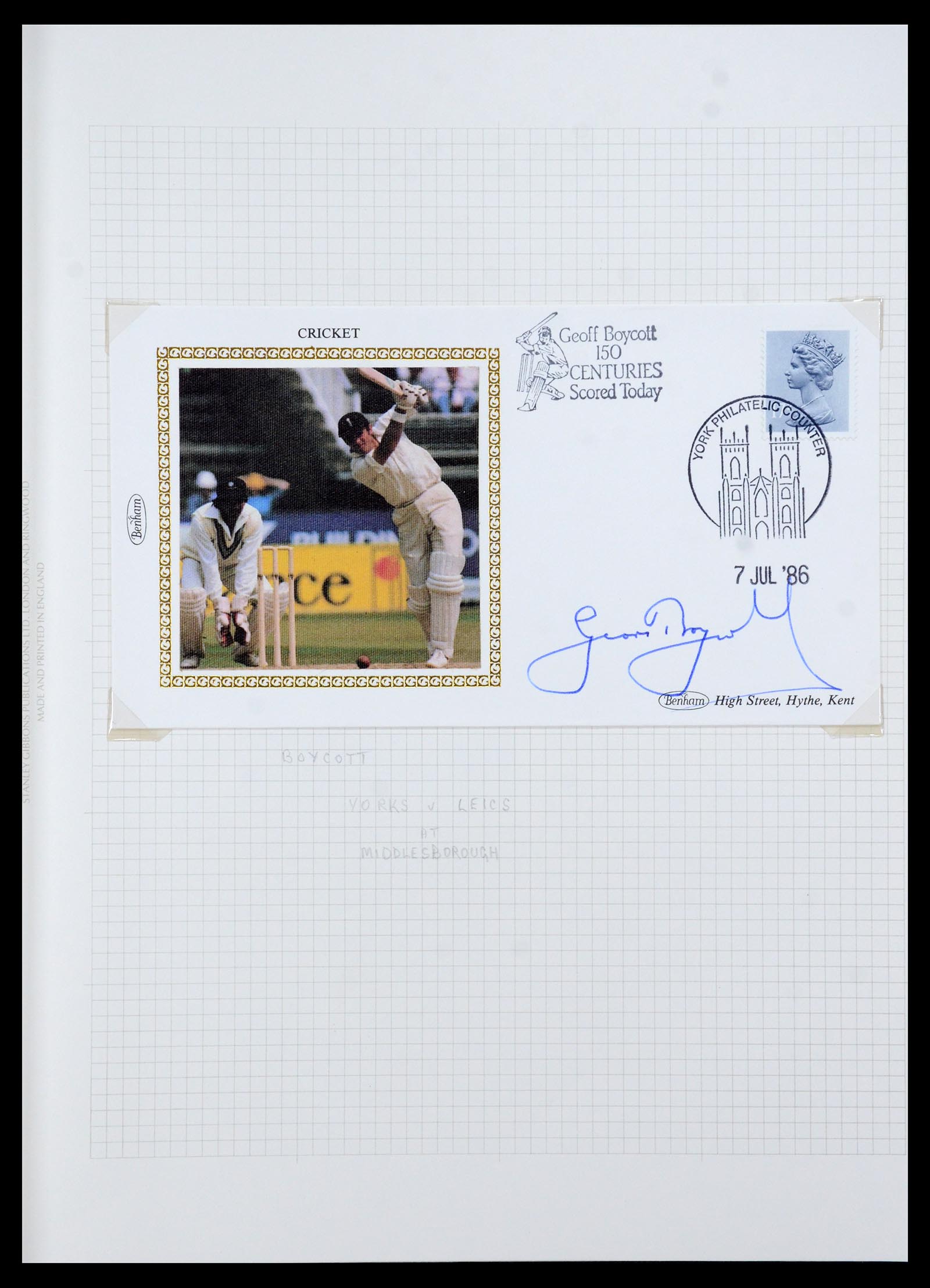 35594 005 - Postzegelverzameling 35594 Motief Cricket 1962-1996.