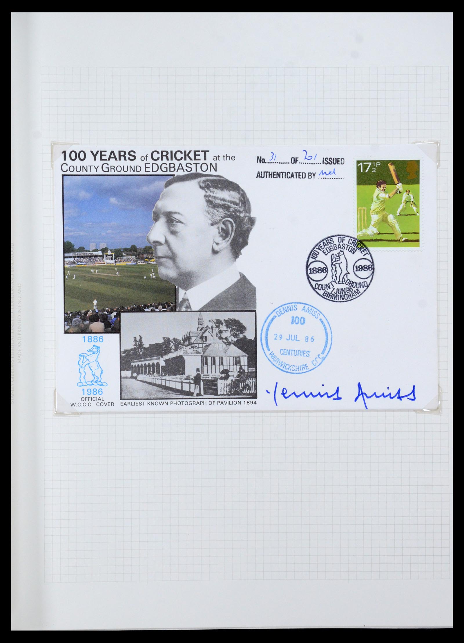35594 006 - Stamp Collection 35594 Thematics Cricket 1962-1996.