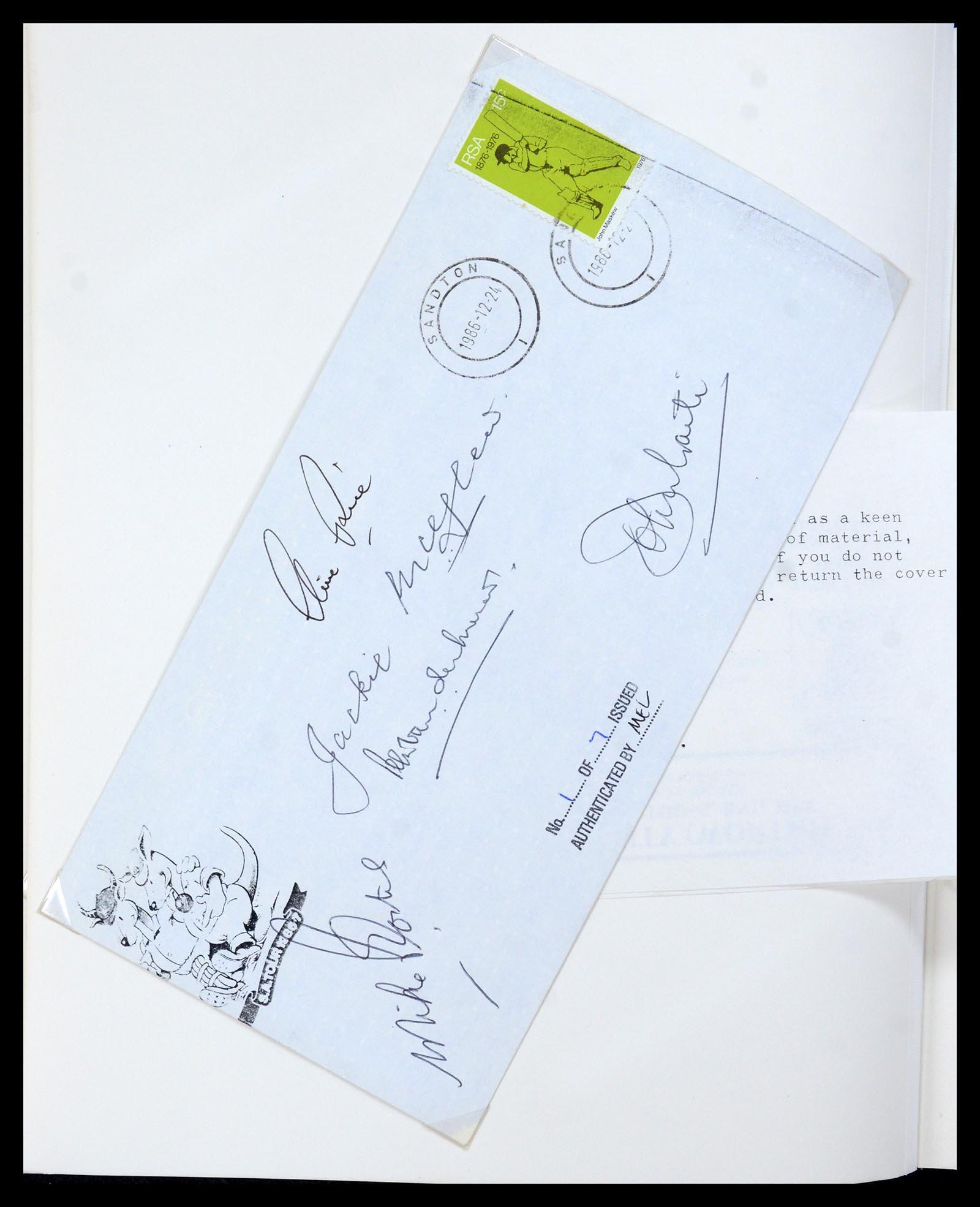 35594 010 - Postzegelverzameling 35594 Motief Cricket 1962-1996.