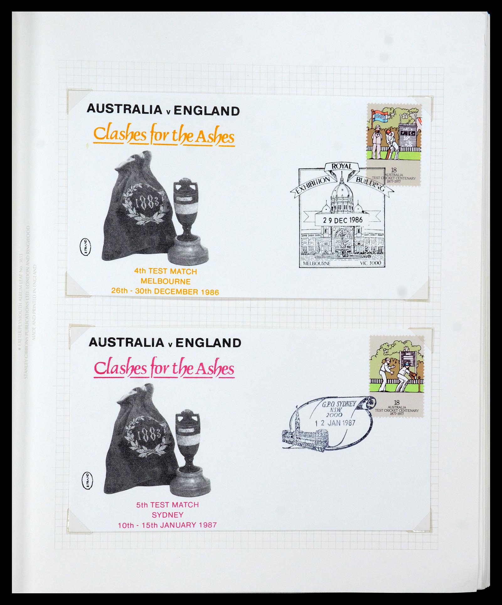 35594 017 - Postzegelverzameling 35594 Motief Cricket 1962-1996.