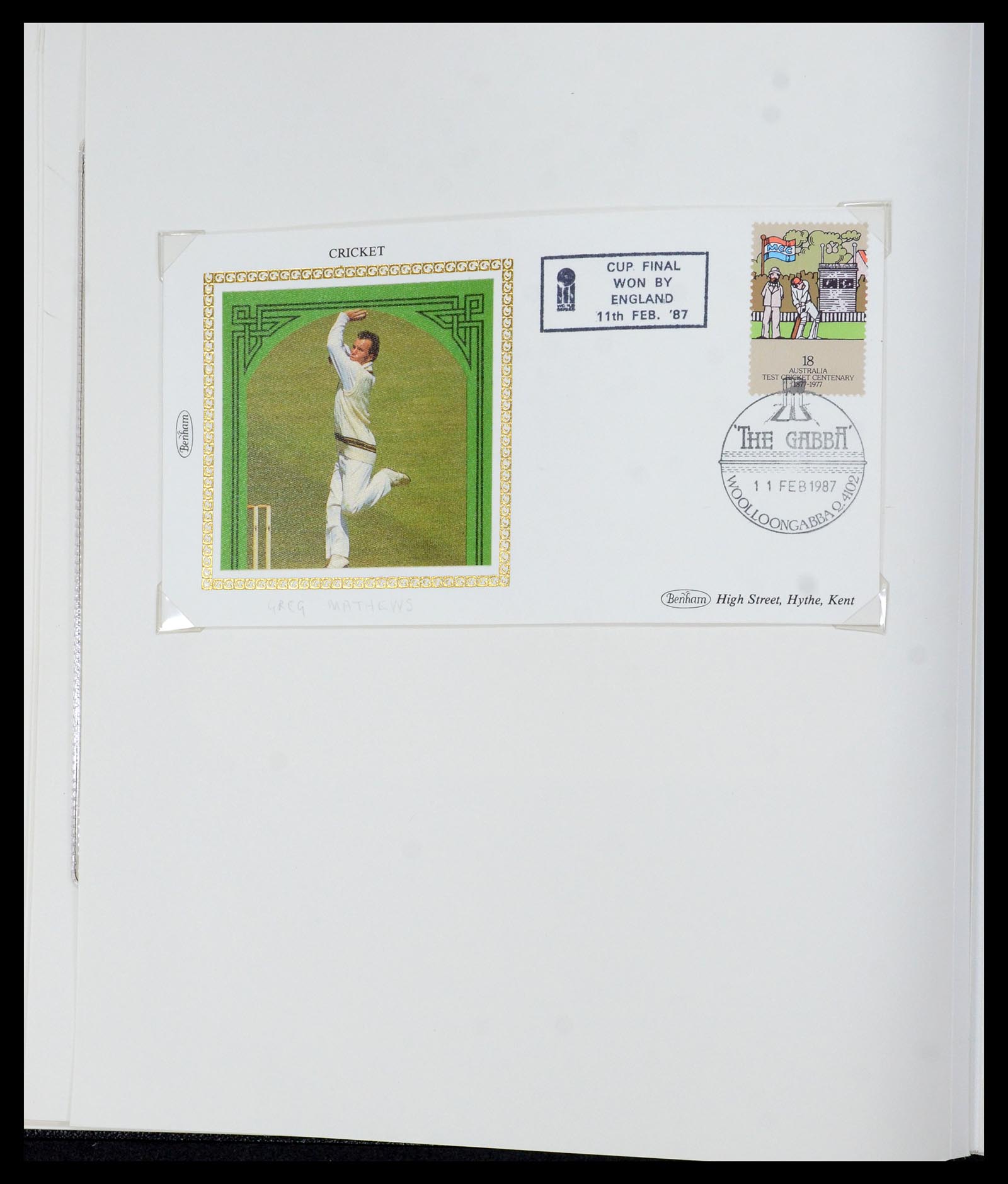 35594 019 - Postzegelverzameling 35594 Motief Cricket 1962-1996.