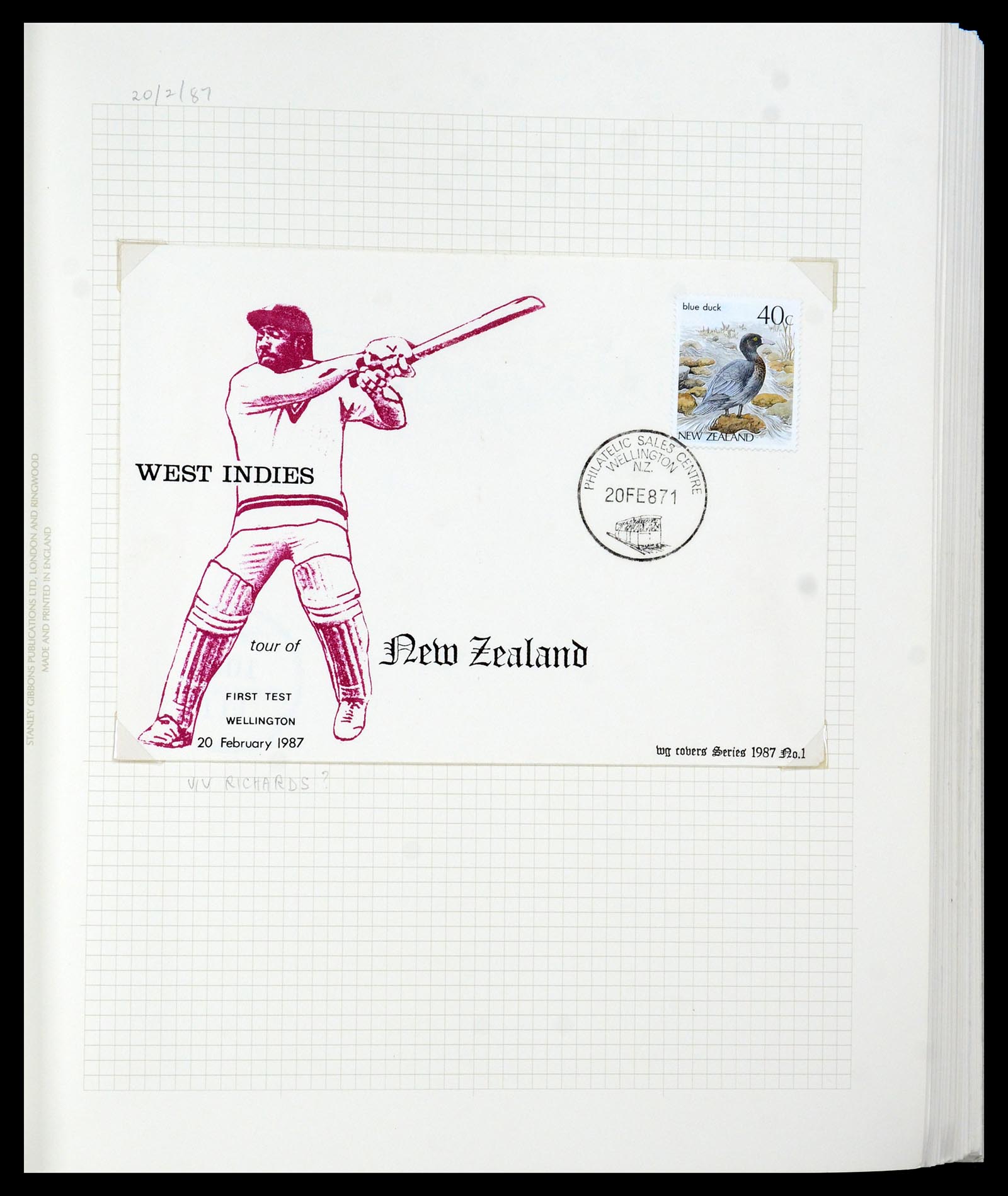 35594 023 - Postzegelverzameling 35594 Motief Cricket 1962-1996.