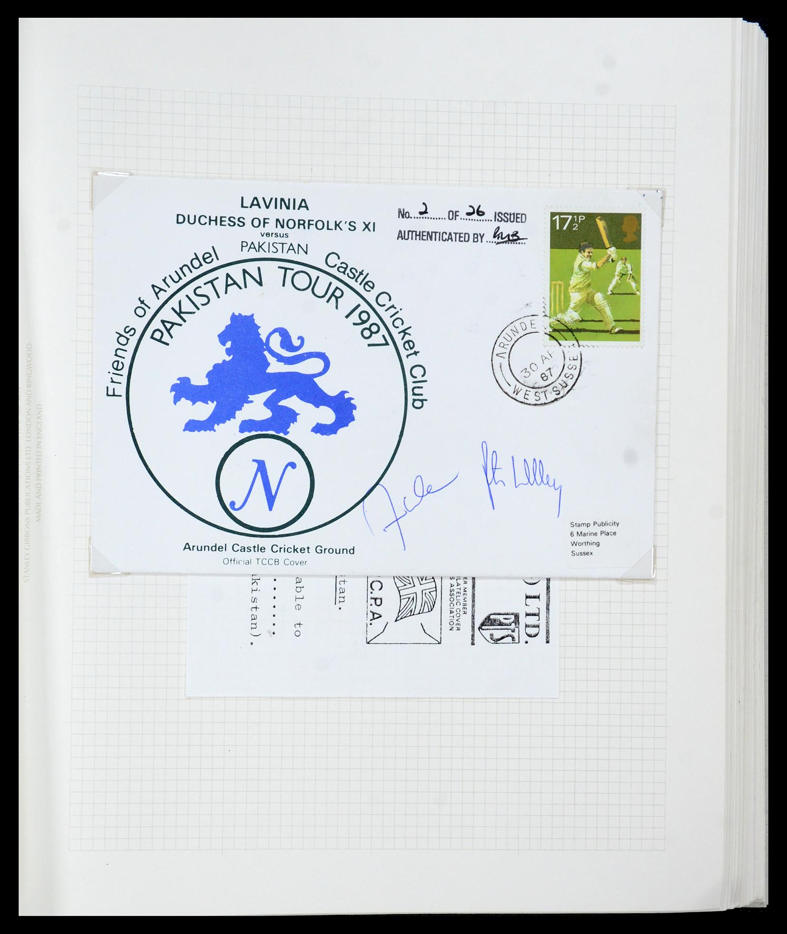 35594 028 - Postzegelverzameling 35594 Motief Cricket 1962-1996.