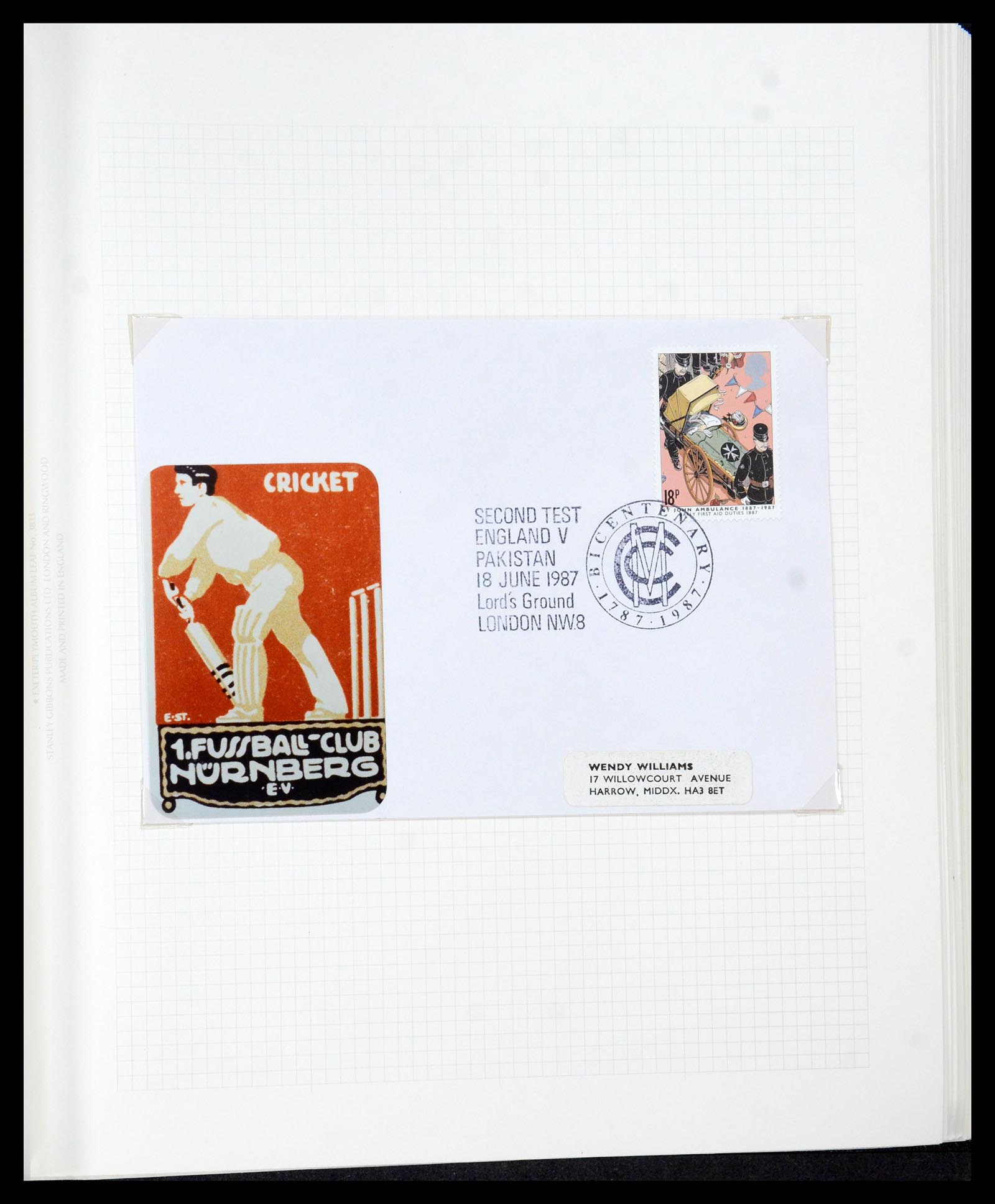 35594 031 - Postzegelverzameling 35594 Motief Cricket 1962-1996.