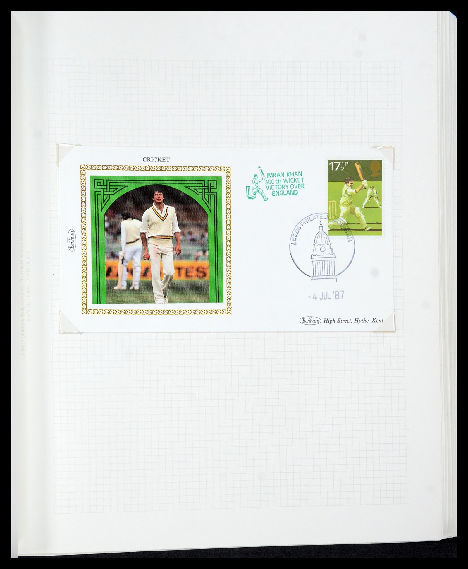 35594 032 - Postzegelverzameling 35594 Motief Cricket 1962-1996.