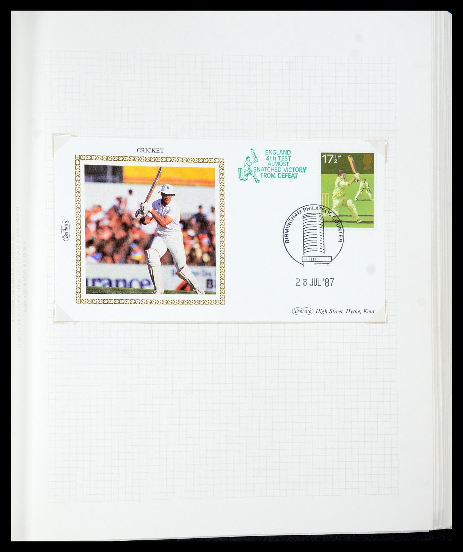 35594 033 - Postzegelverzameling 35594 Motief Cricket 1962-1996.
