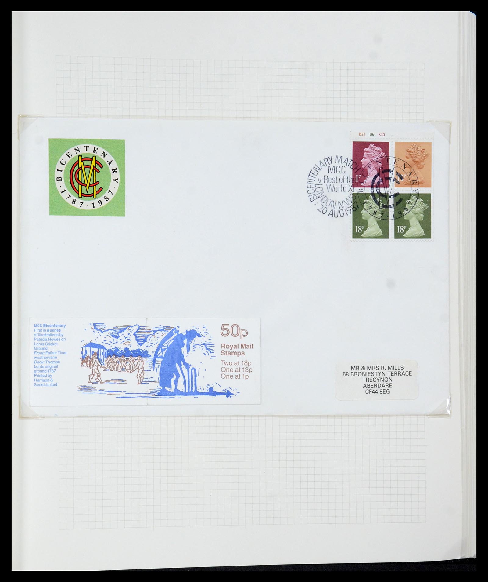 35594 035 - Postzegelverzameling 35594 Motief Cricket 1962-1996.