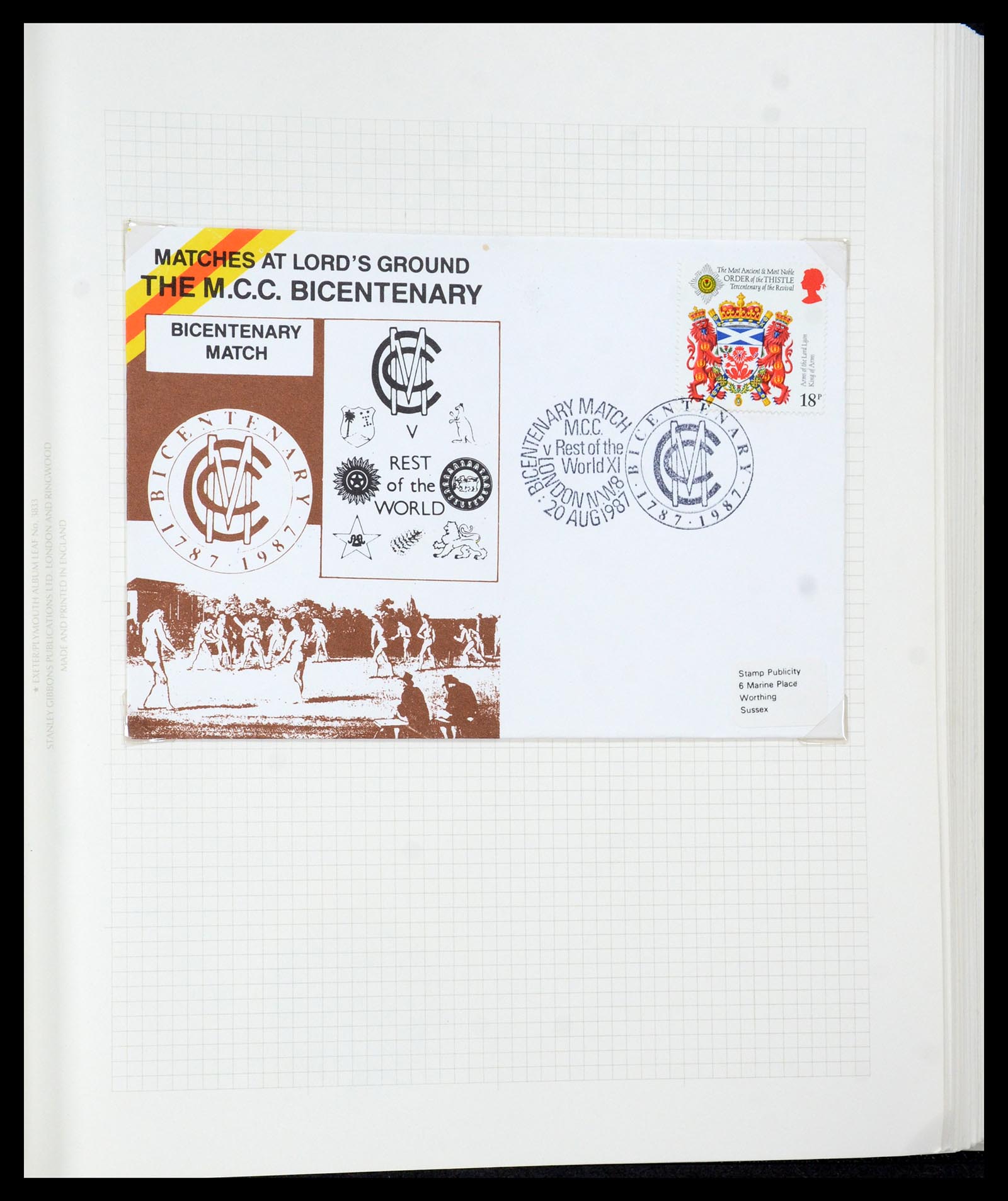 35594 036 - Postzegelverzameling 35594 Motief Cricket 1962-1996.