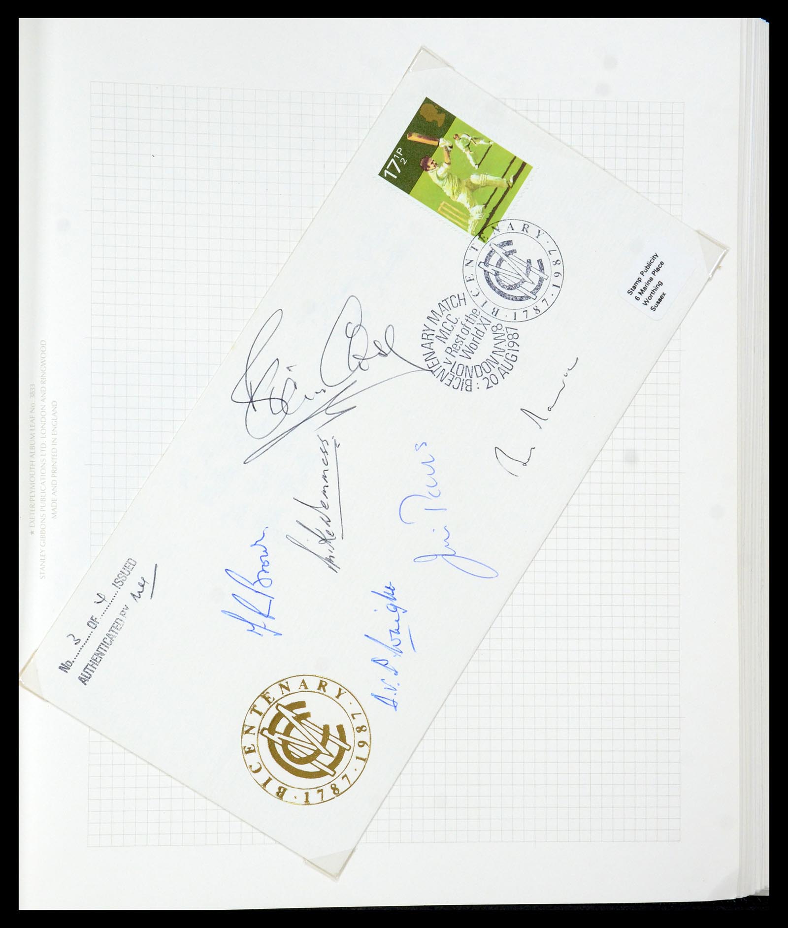 35594 038 - Postzegelverzameling 35594 Motief Cricket 1962-1996.