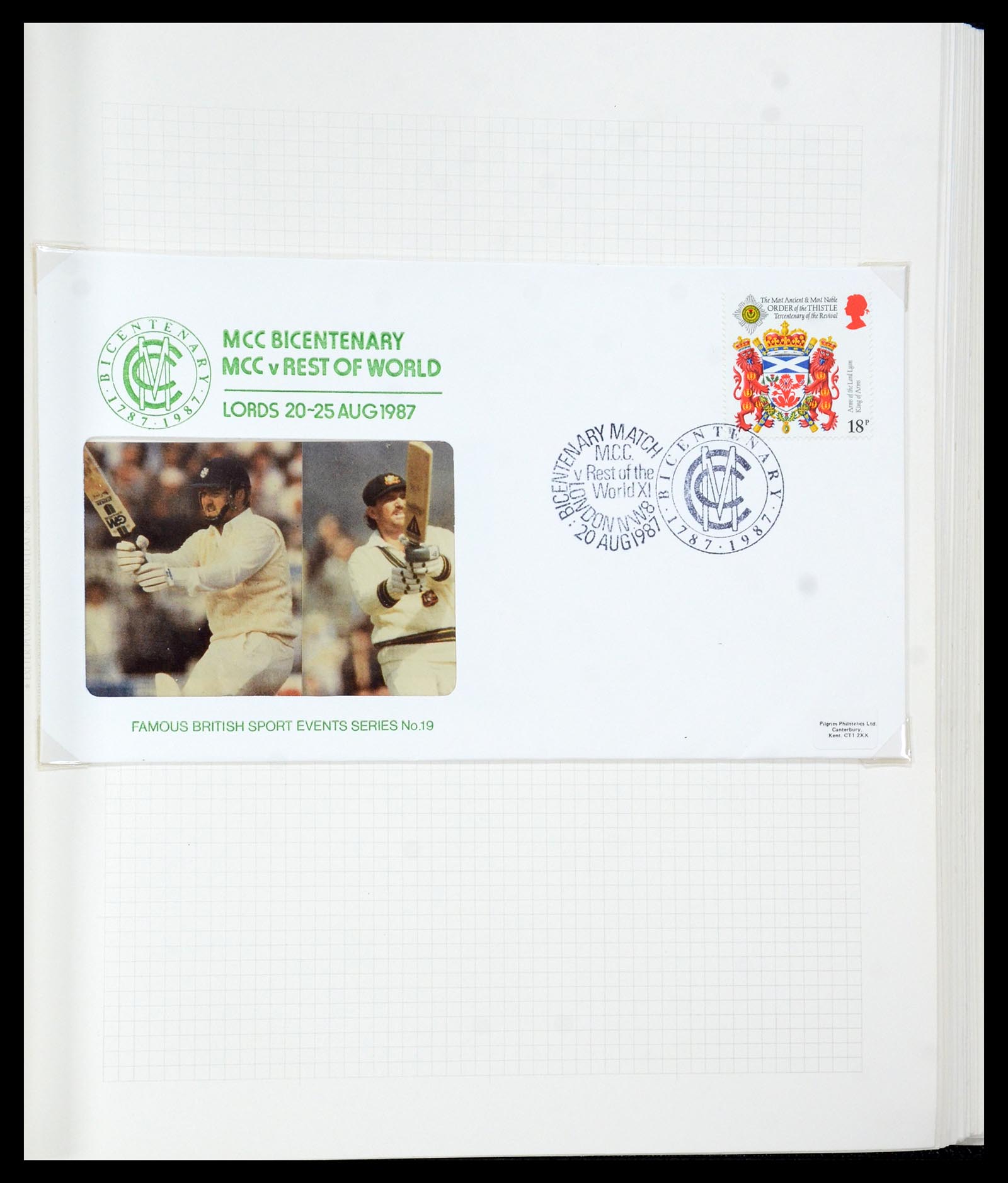 35594 039 - Postzegelverzameling 35594 Motief Cricket 1962-1996.